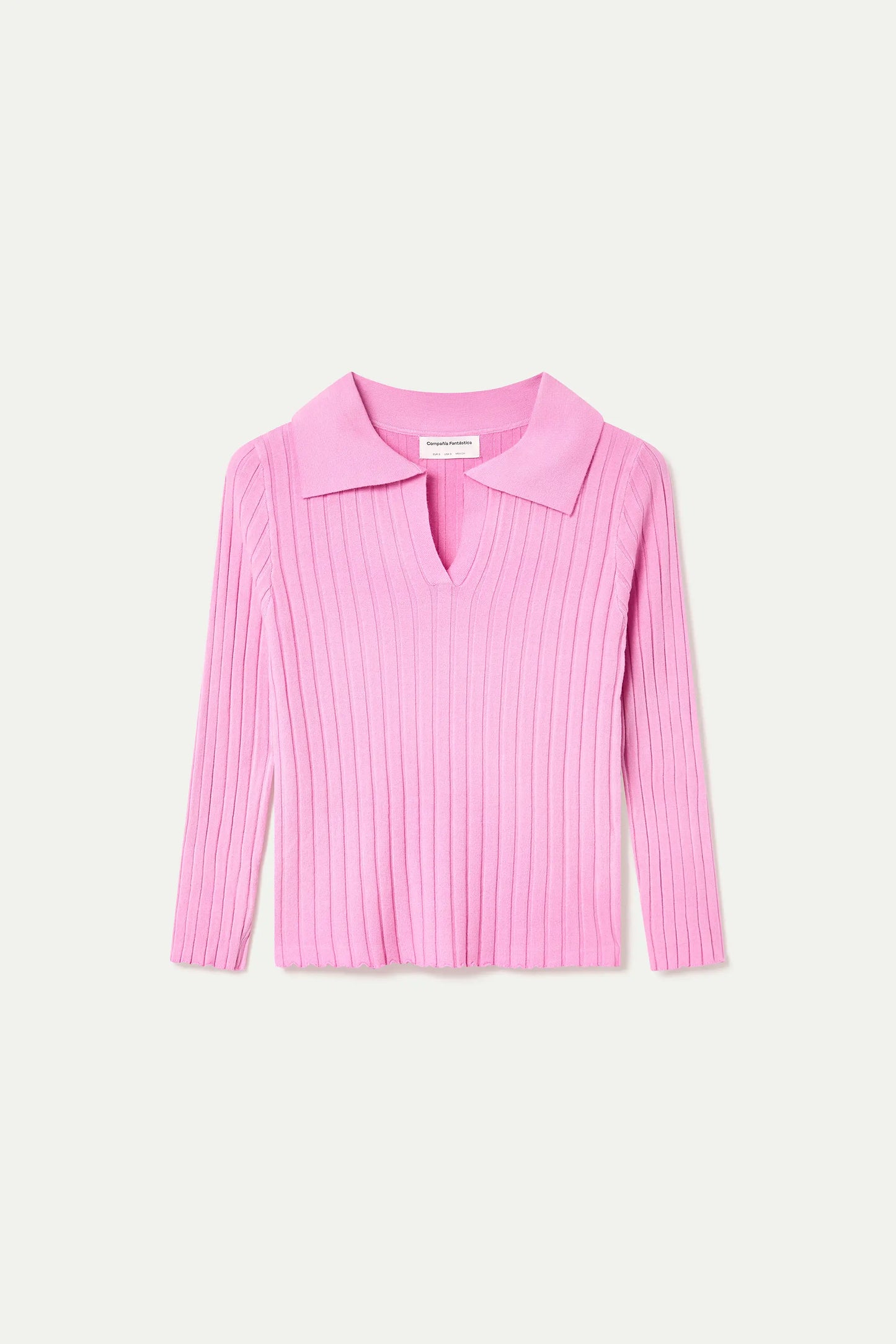 Maglione rosa lavorato a maglia