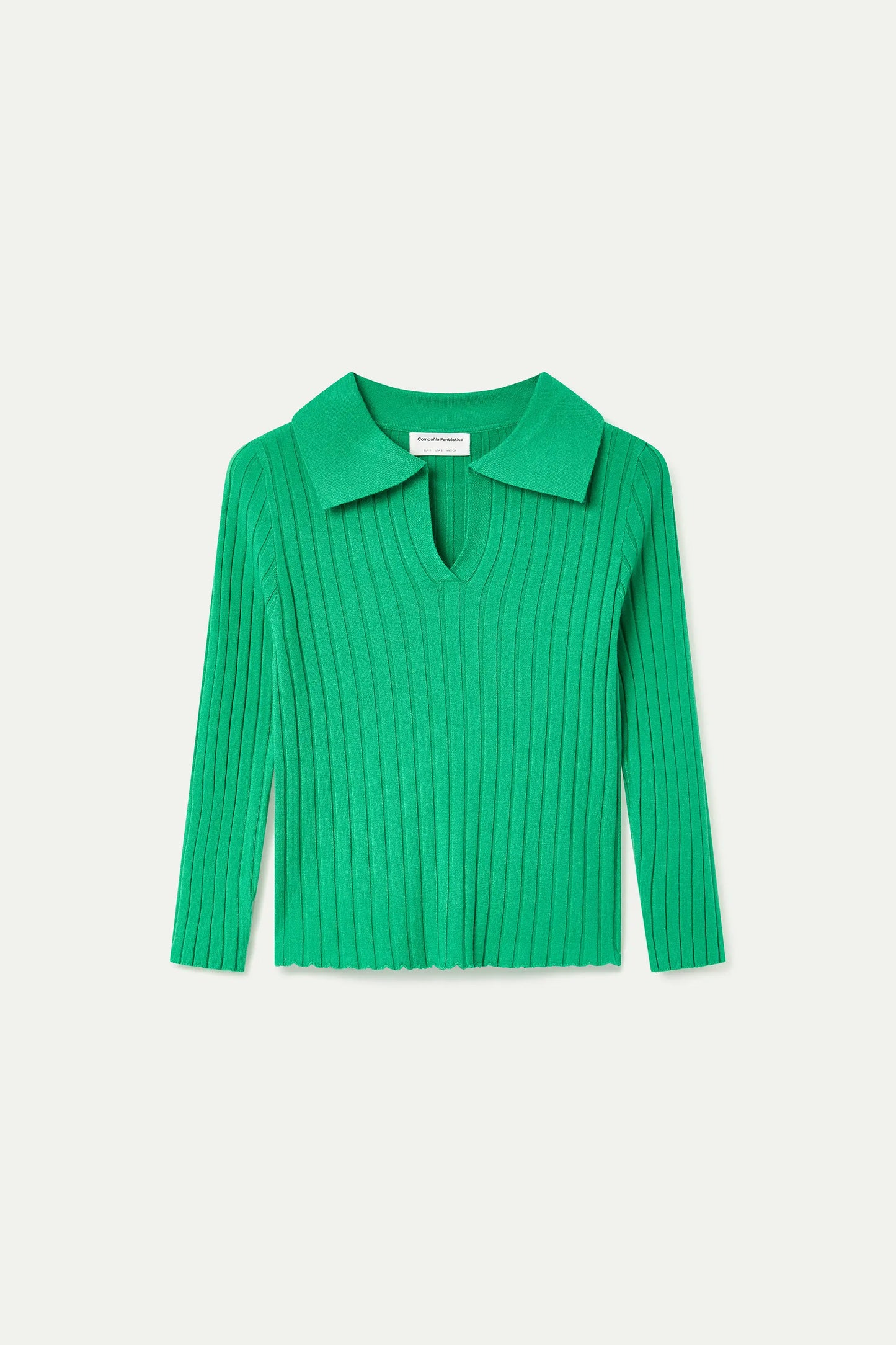 Maglione verde lavorato a maglia