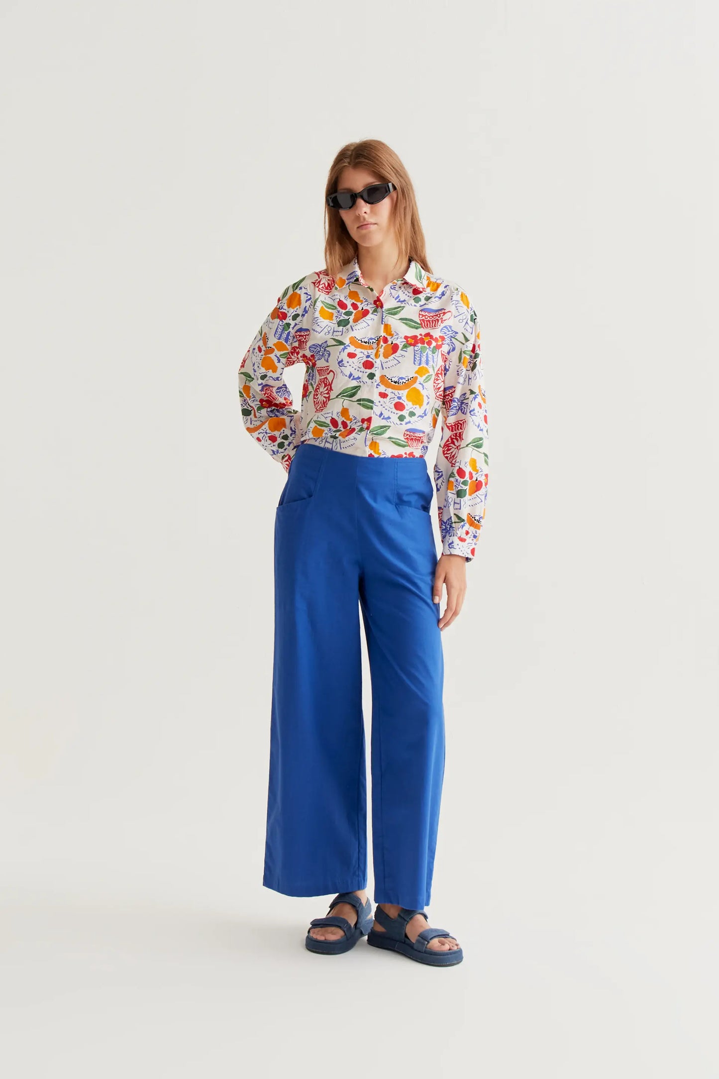 Camicia con stampa lussureggiante