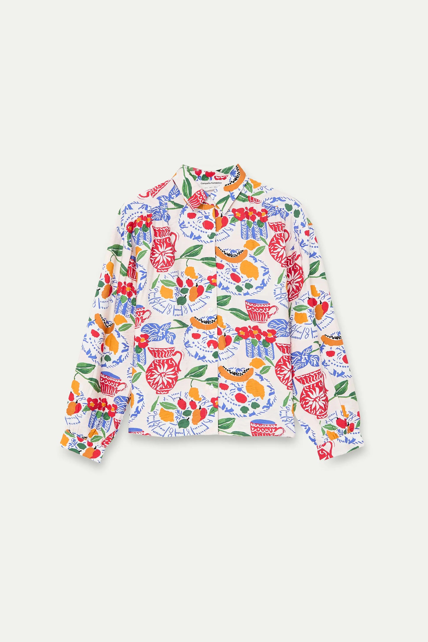 Camicia con stampa lussureggiante
