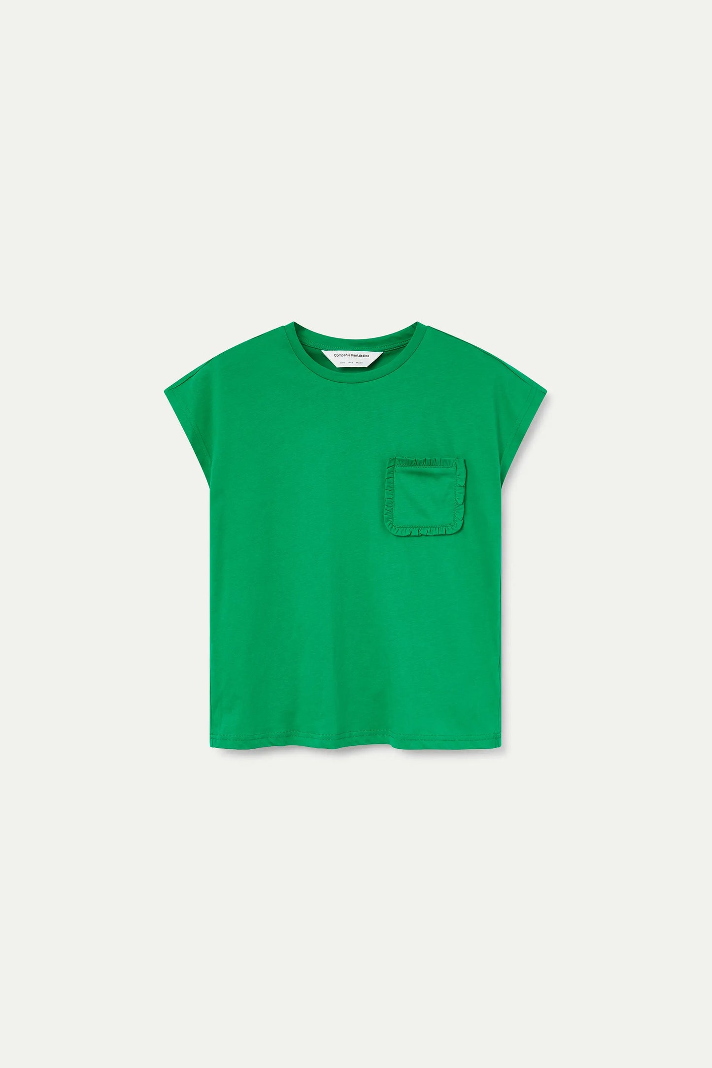 Maglietta basic verde in 100% cotone