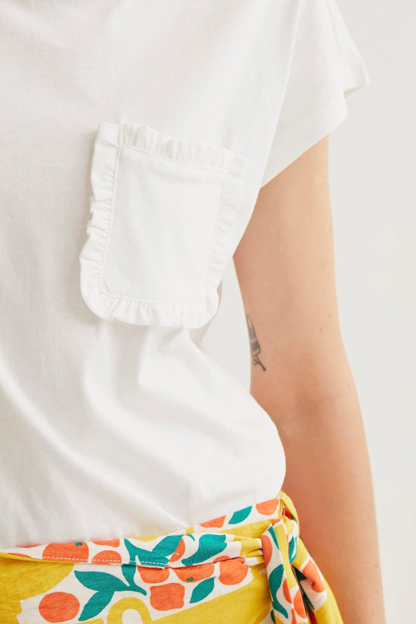 Maglietta basic, 100% cotone bianco