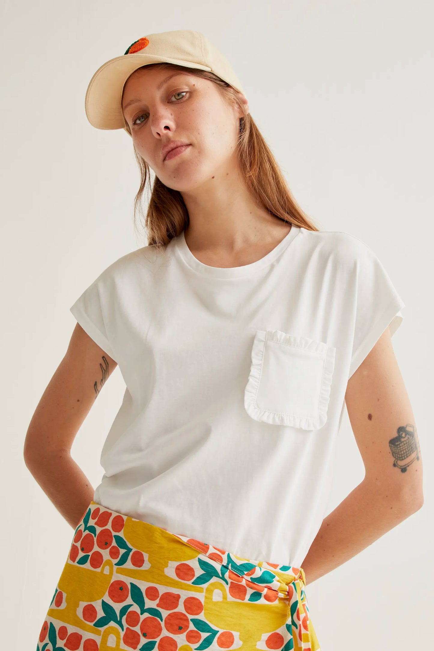 Maglietta basic, 100% cotone bianco