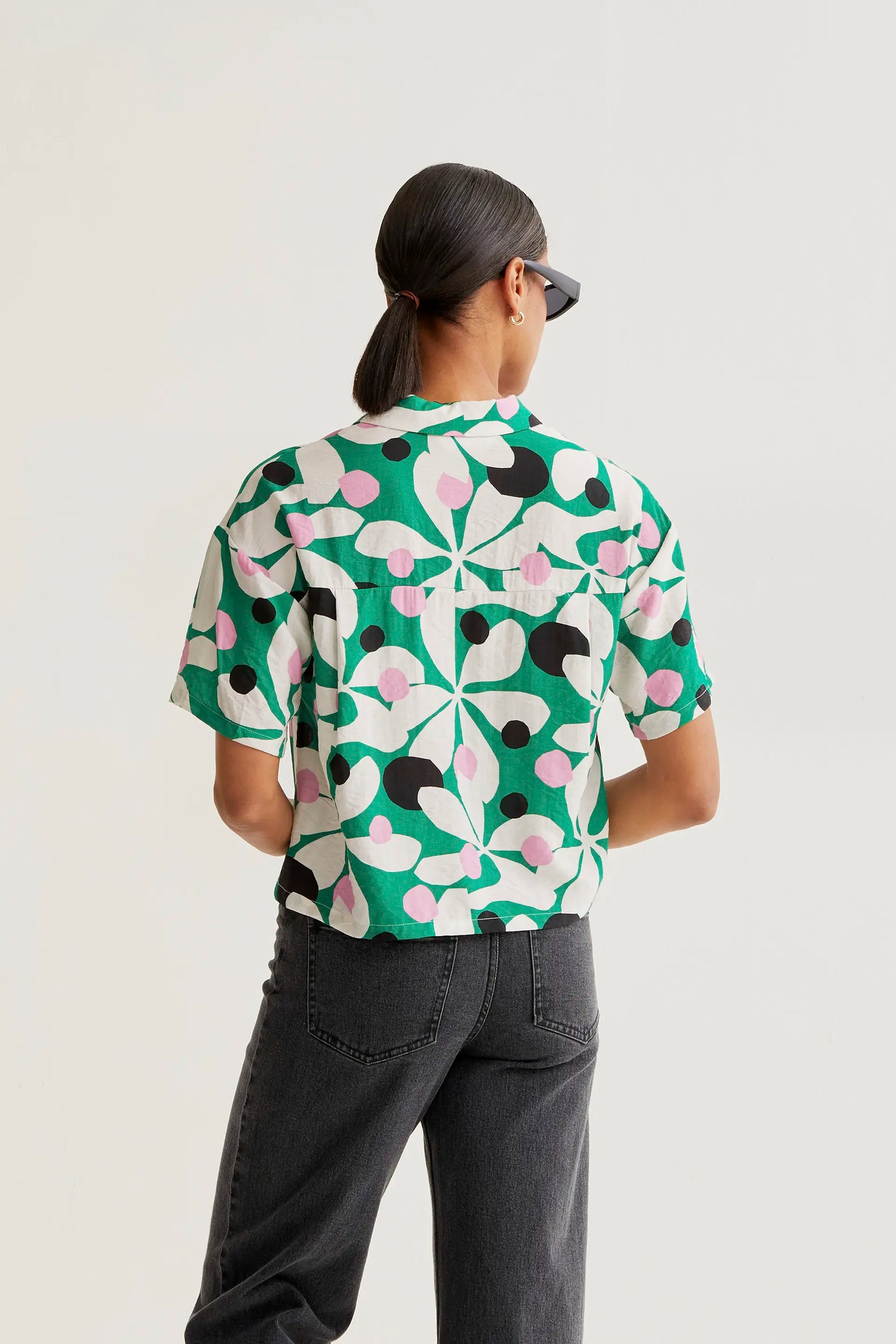 Camicia con stampa Hosta