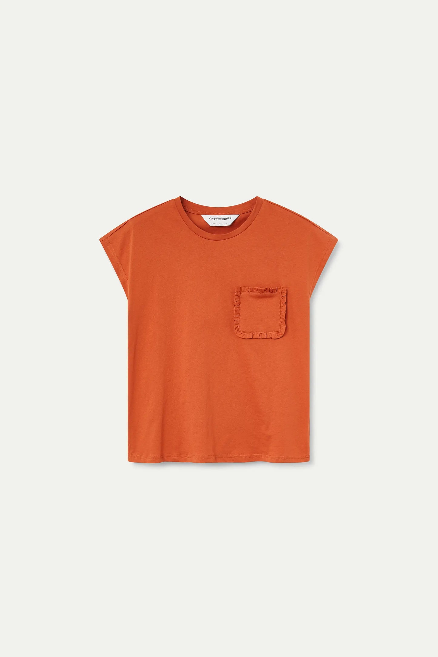 Camiseta  básica 100% algodón marrón