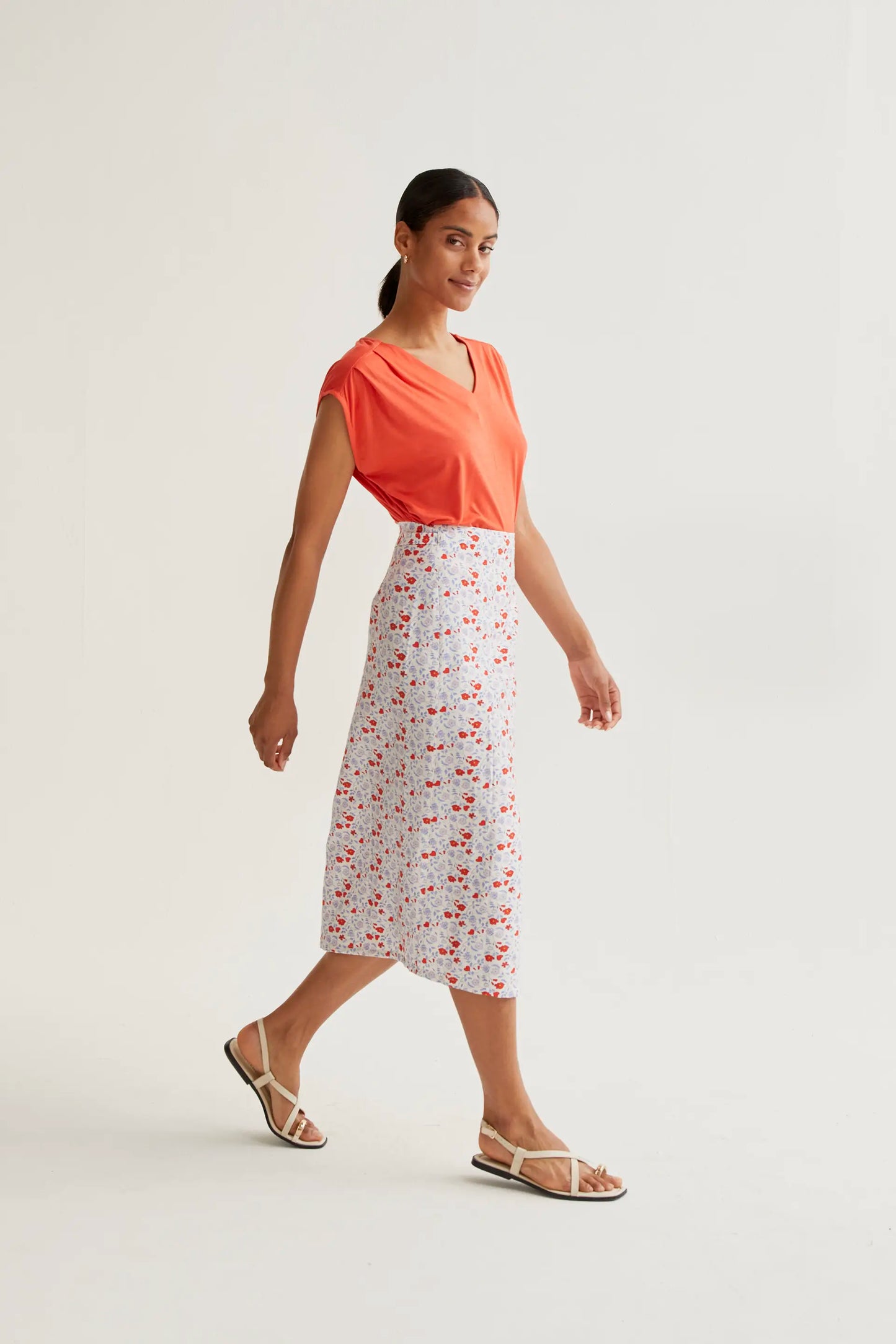 Cute Print Midi Skirt