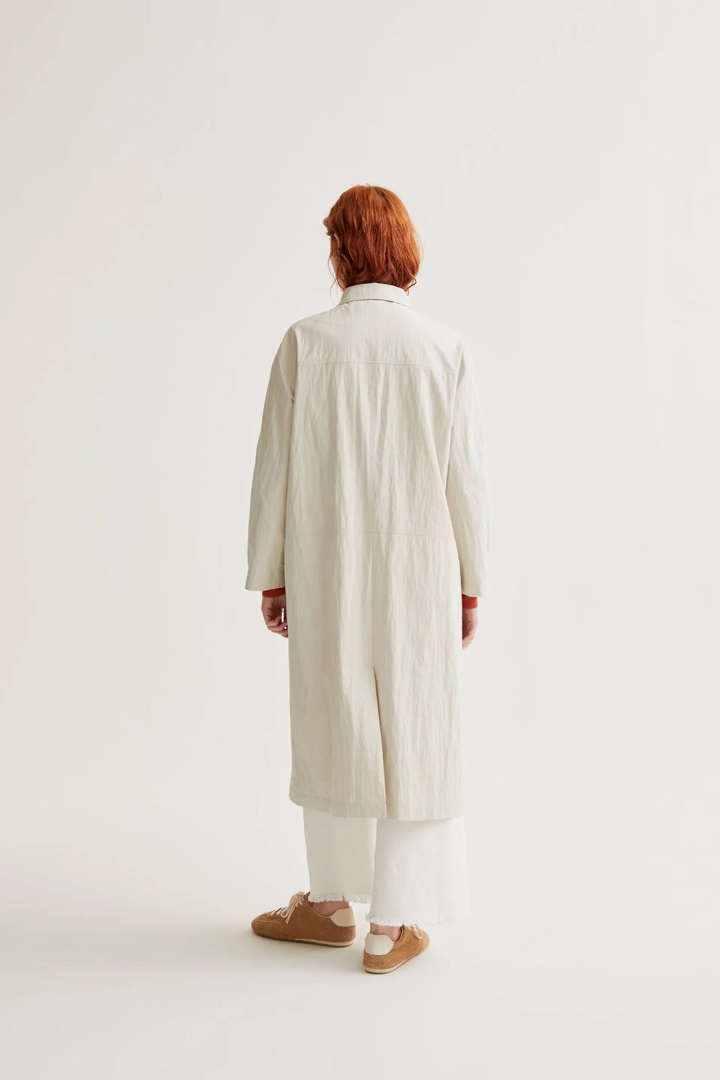 Trench bianco sporco