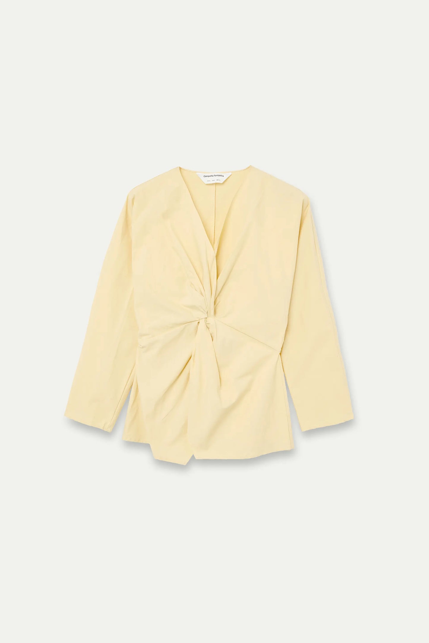 Top drappeggiato giallo chiaro