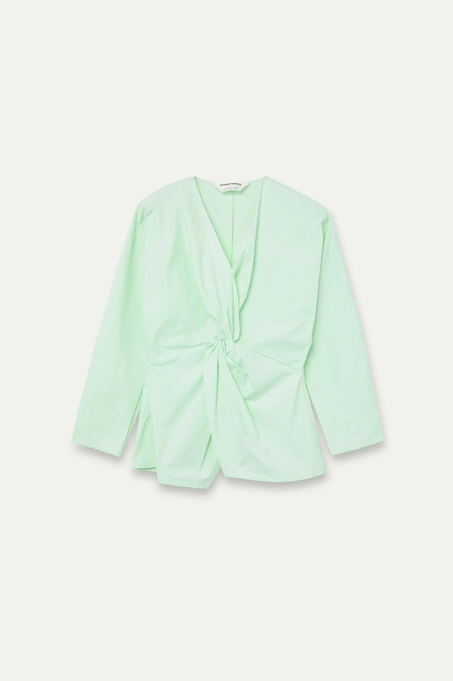 Top drappeggiato verde