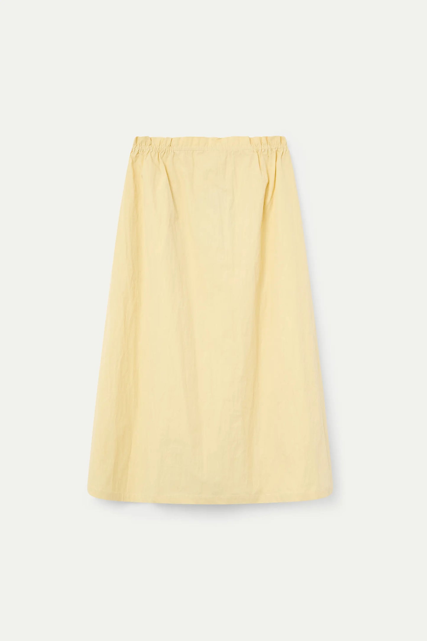Falda midi amarillo claro