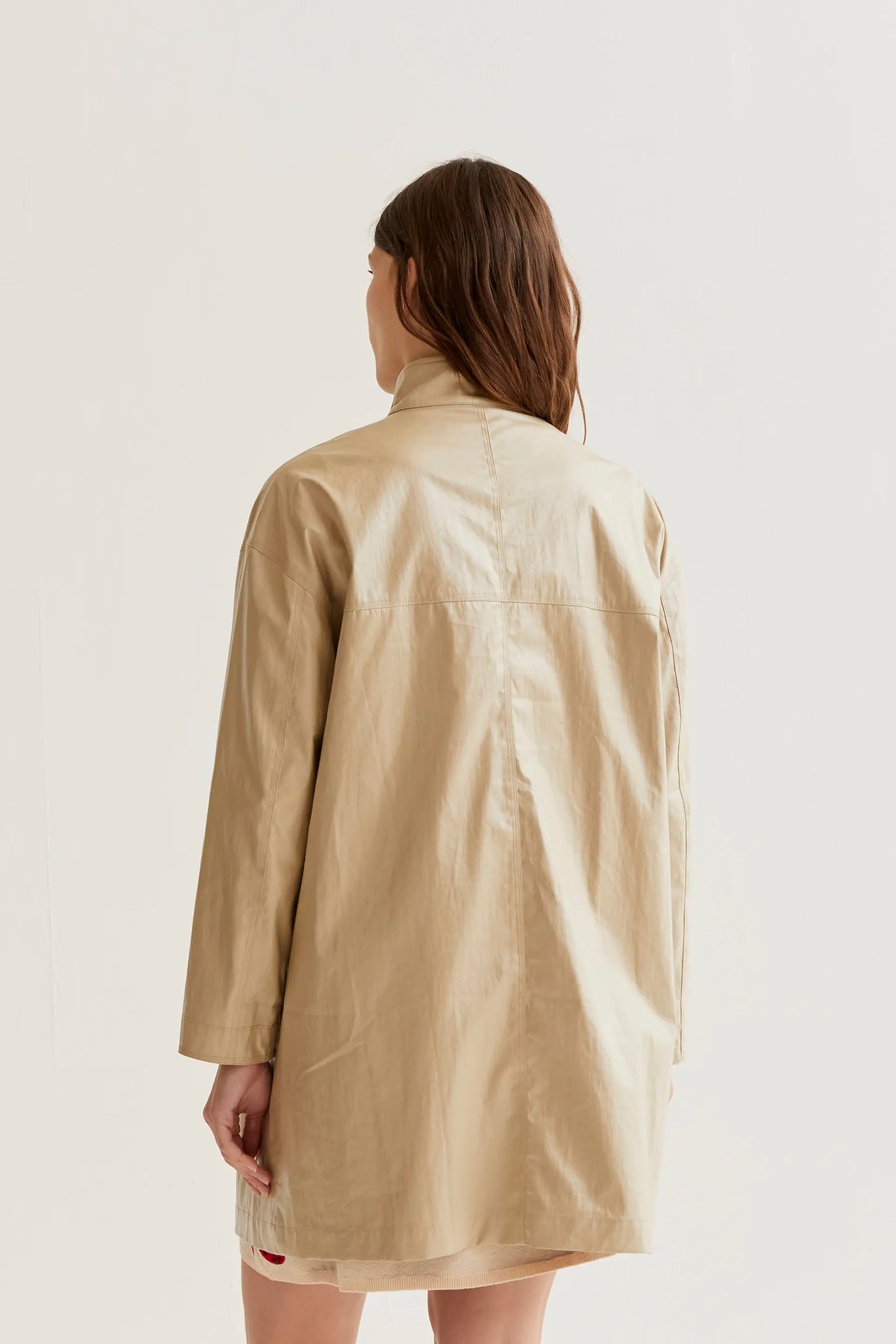 Gabardine di cotone beige 100%