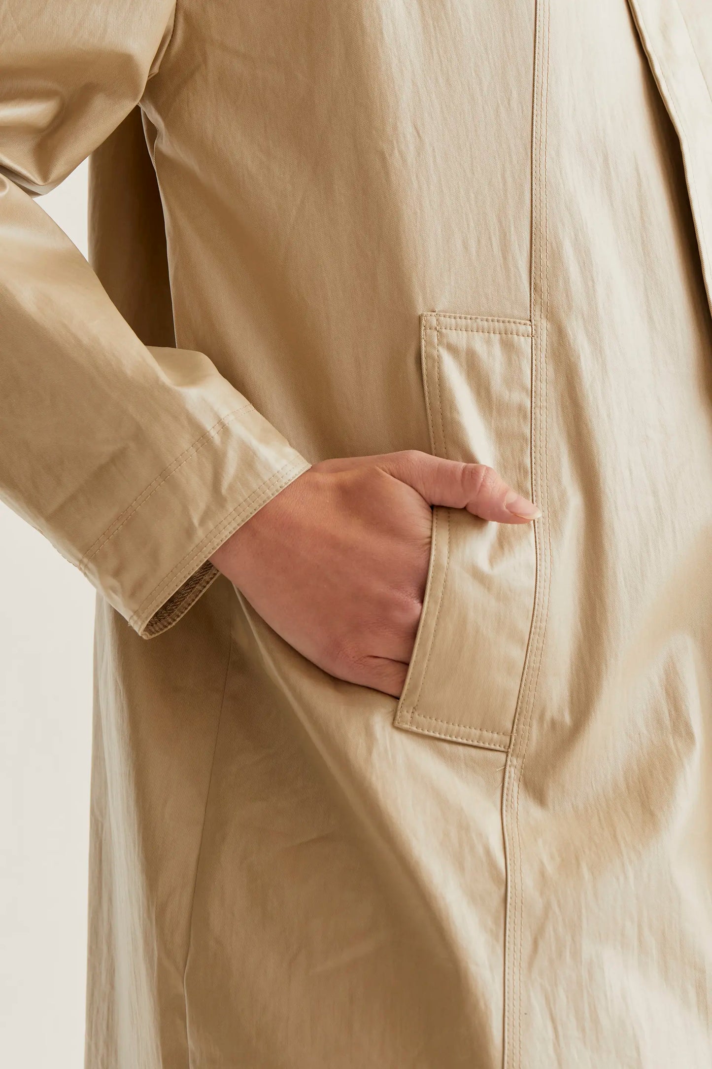 Gabardine di cotone beige 100%