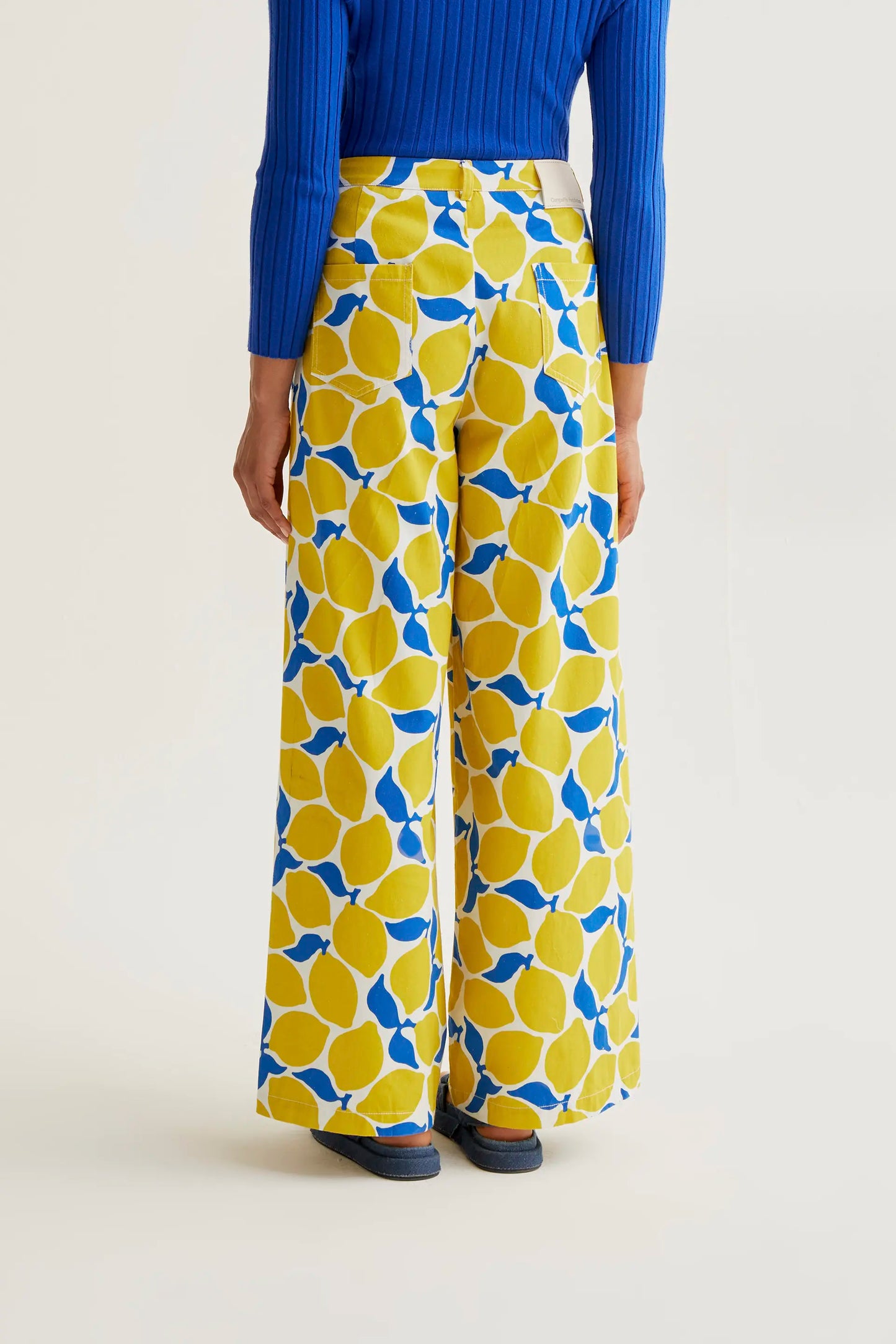 Pantaloni stampa limoncello