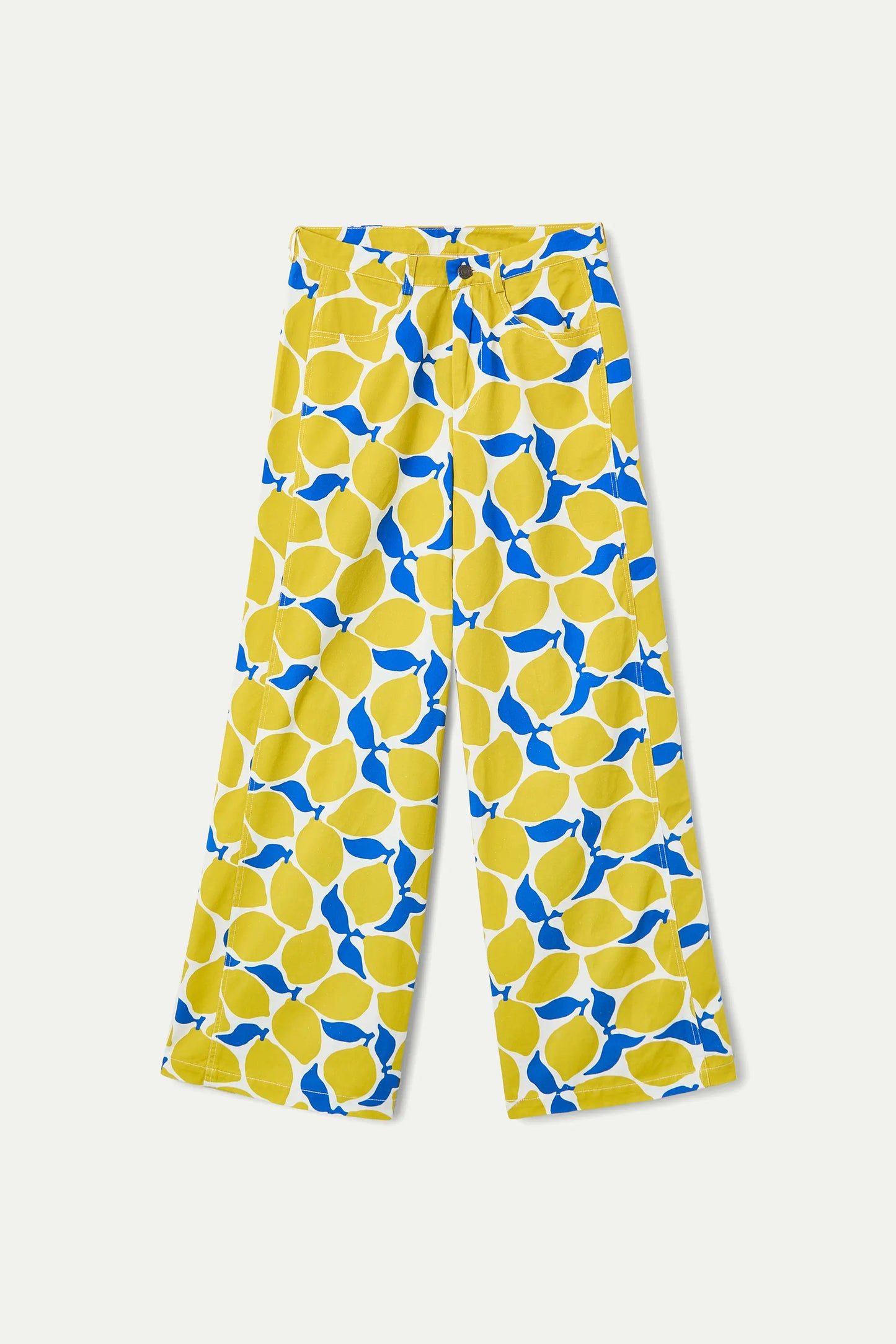 Pantaloni stampa limoncello