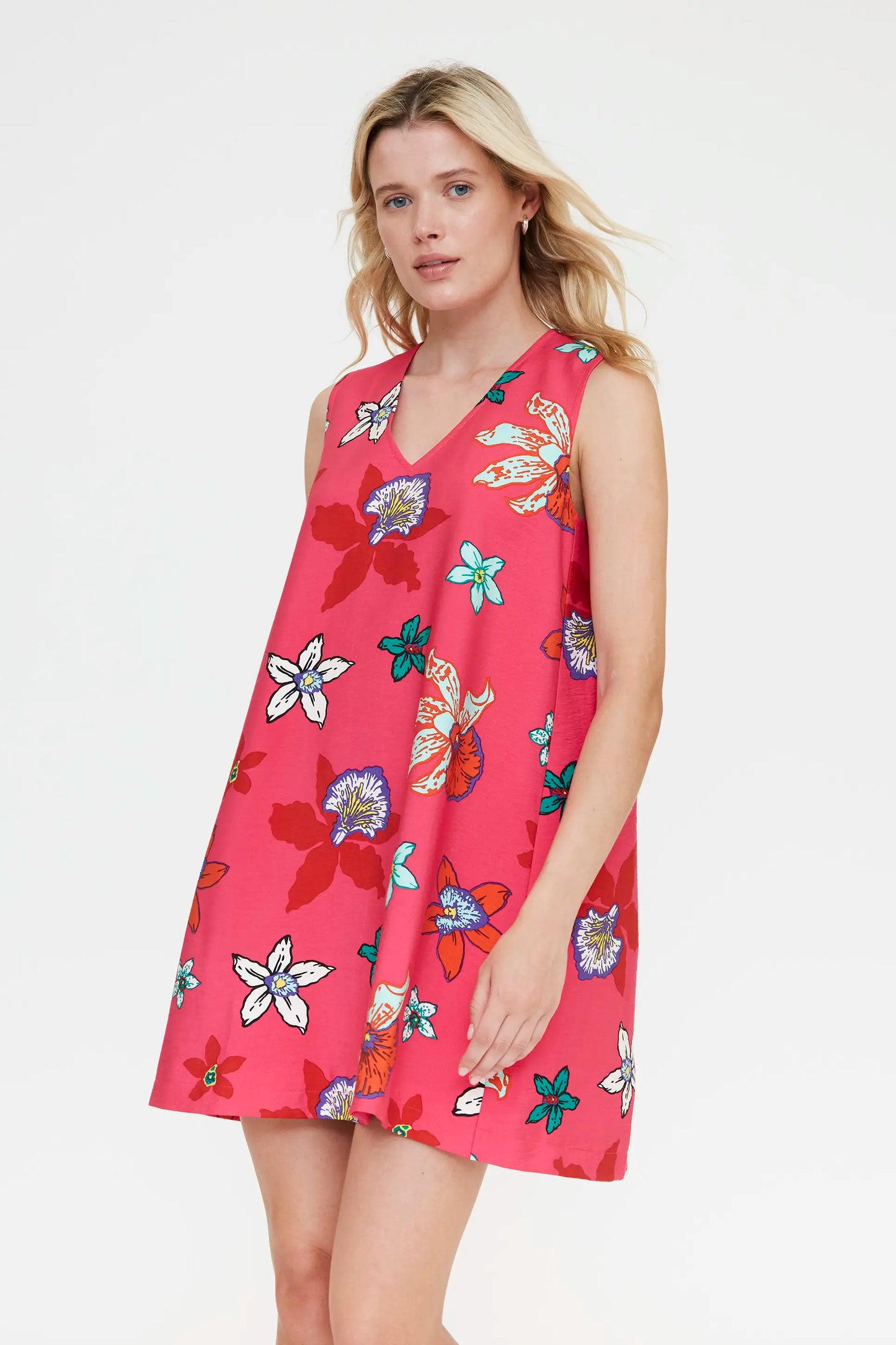 Vanda print short dress