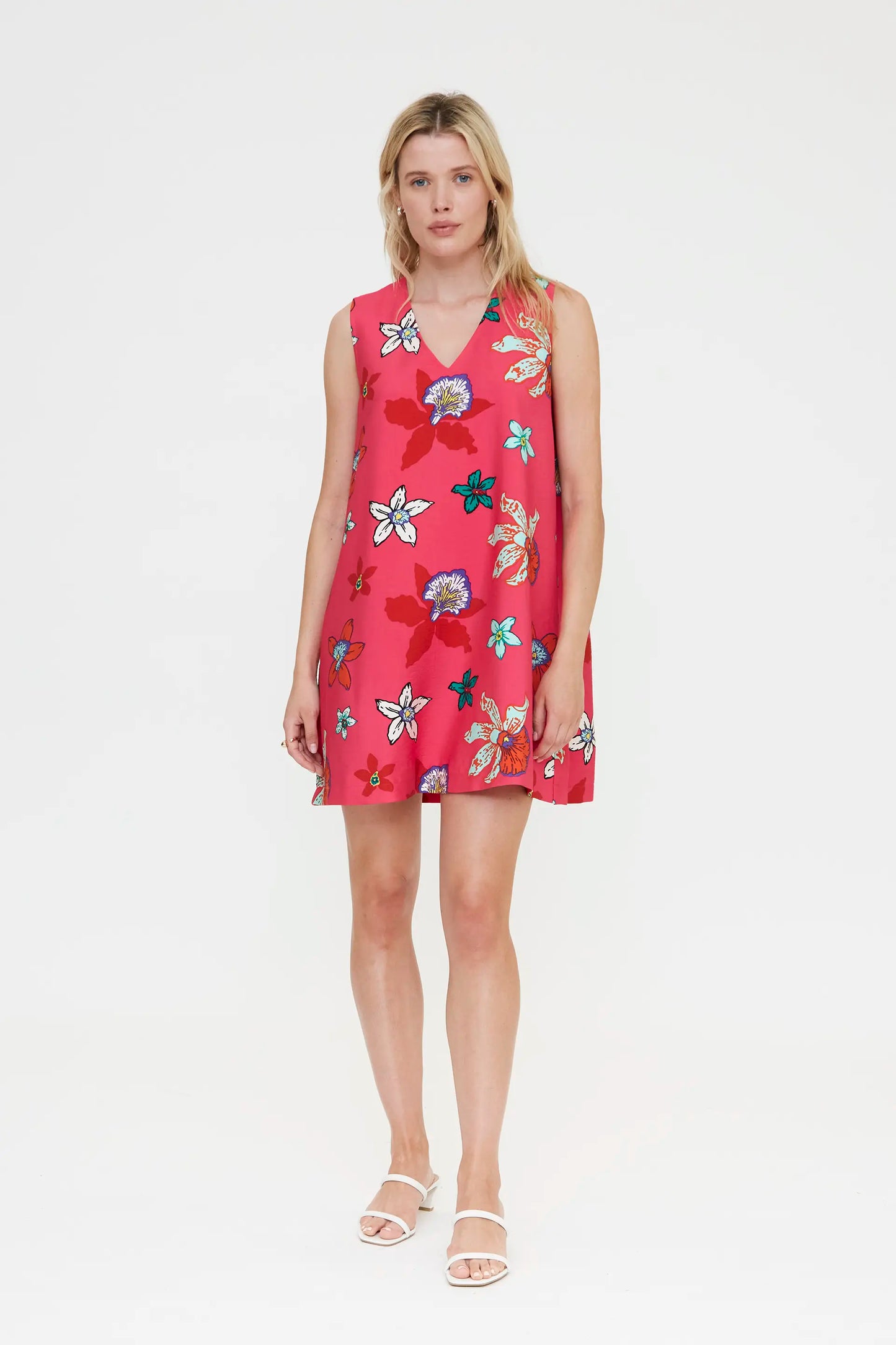 Vanda print short dress