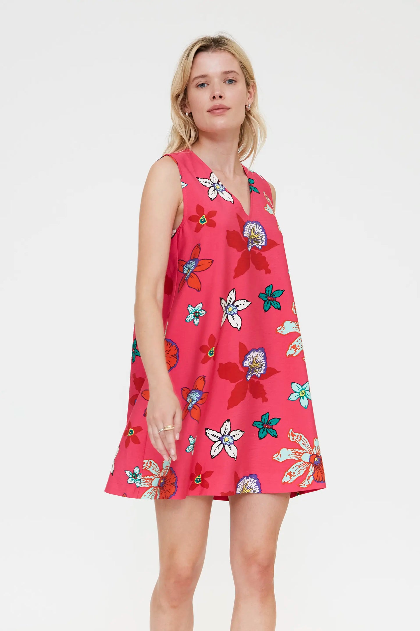 Vanda print short dress