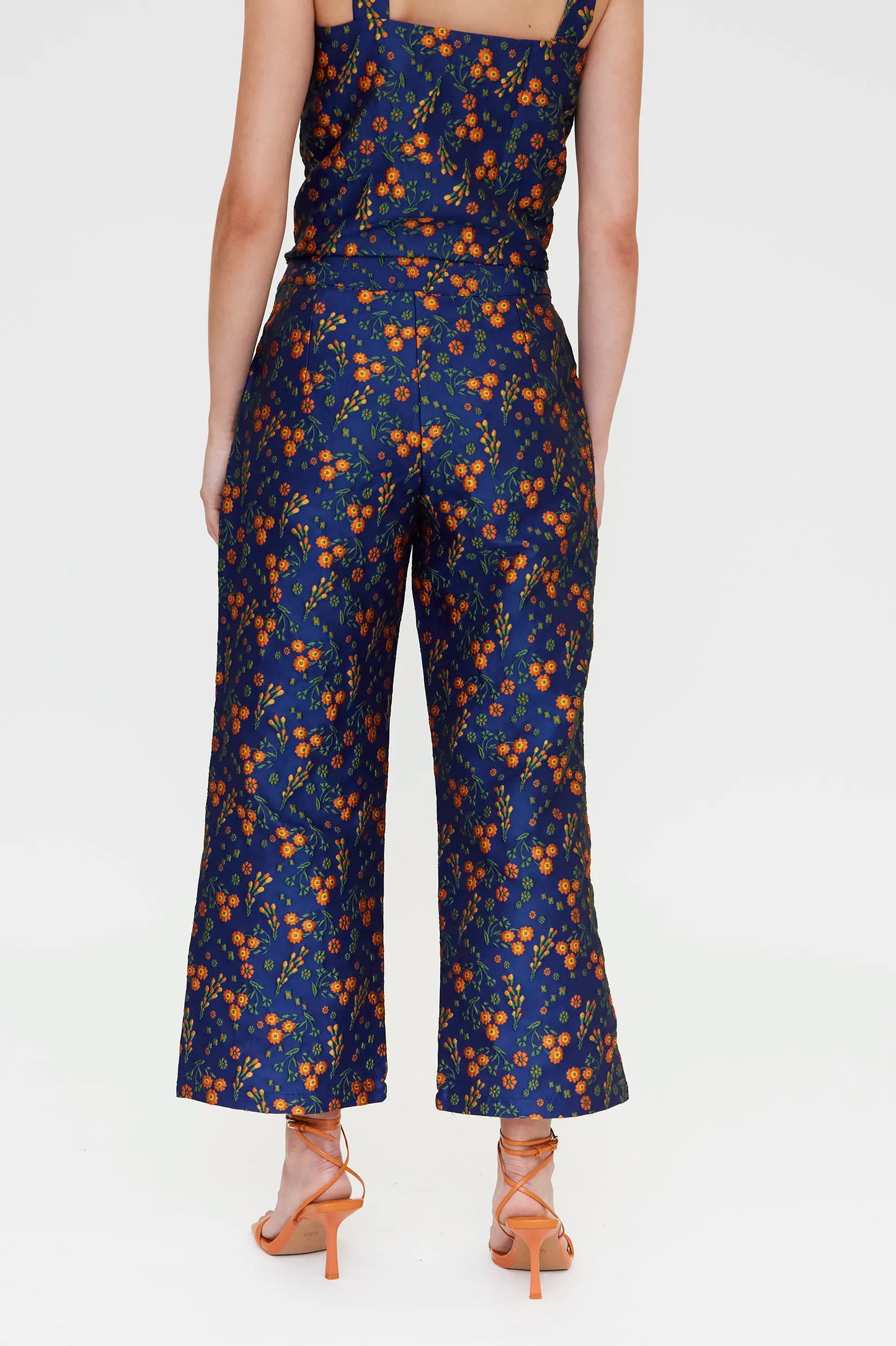 Pantalón con estampado Flowers Jacquard