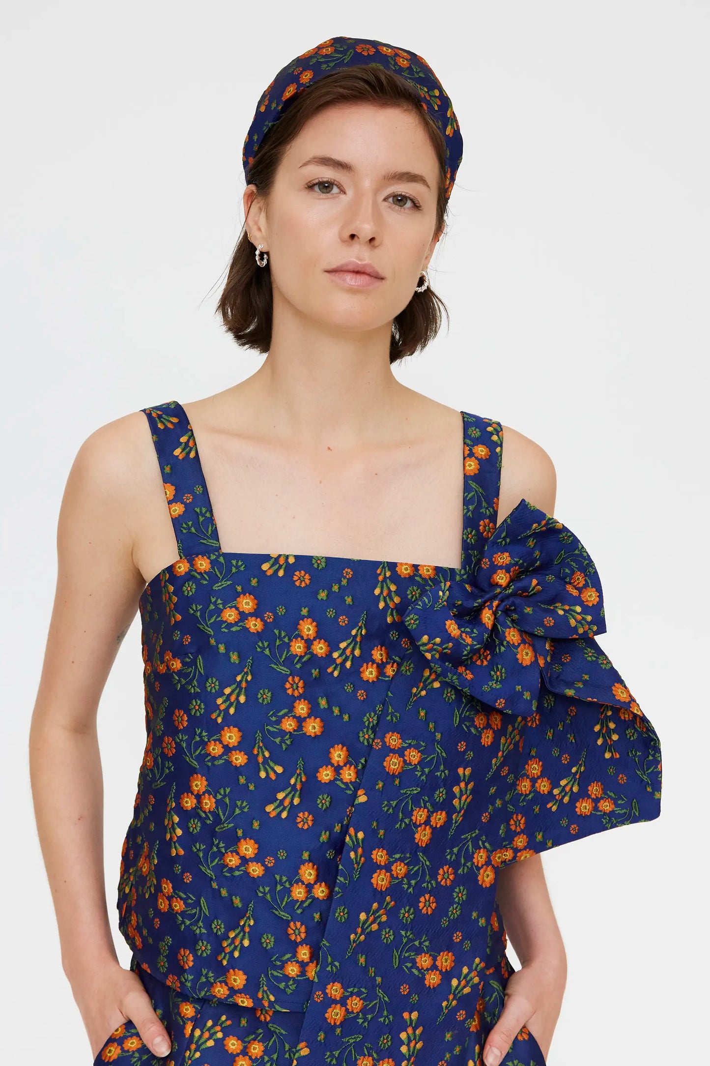 Fascia con stampa Jacquard a fiori