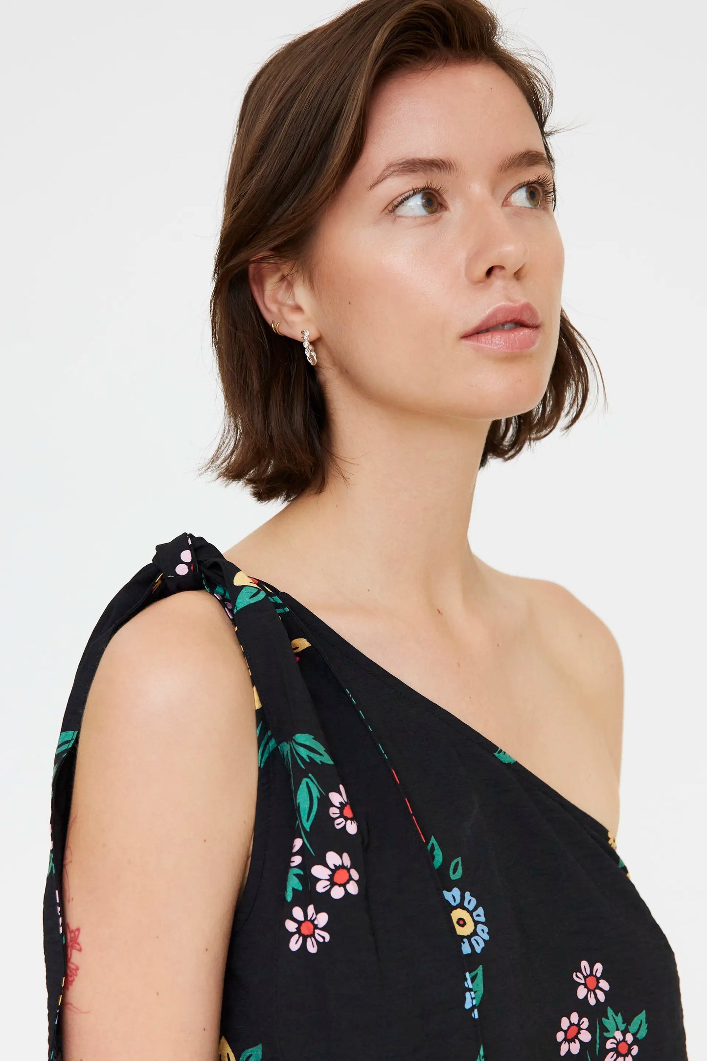 Top asimétrico con estampado Multicolor Gardener