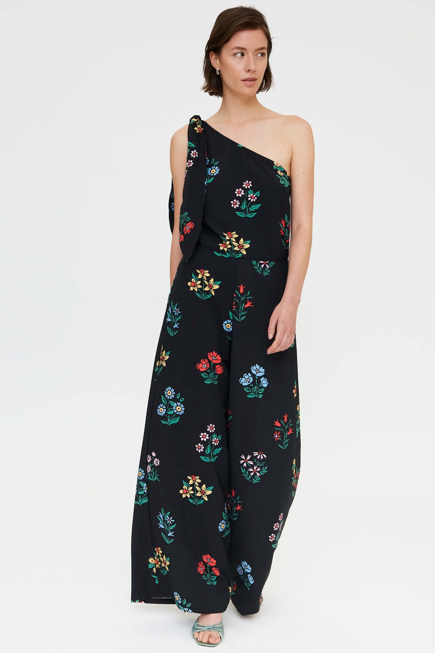 Top asimétrico con estampado Multicolor Gardener