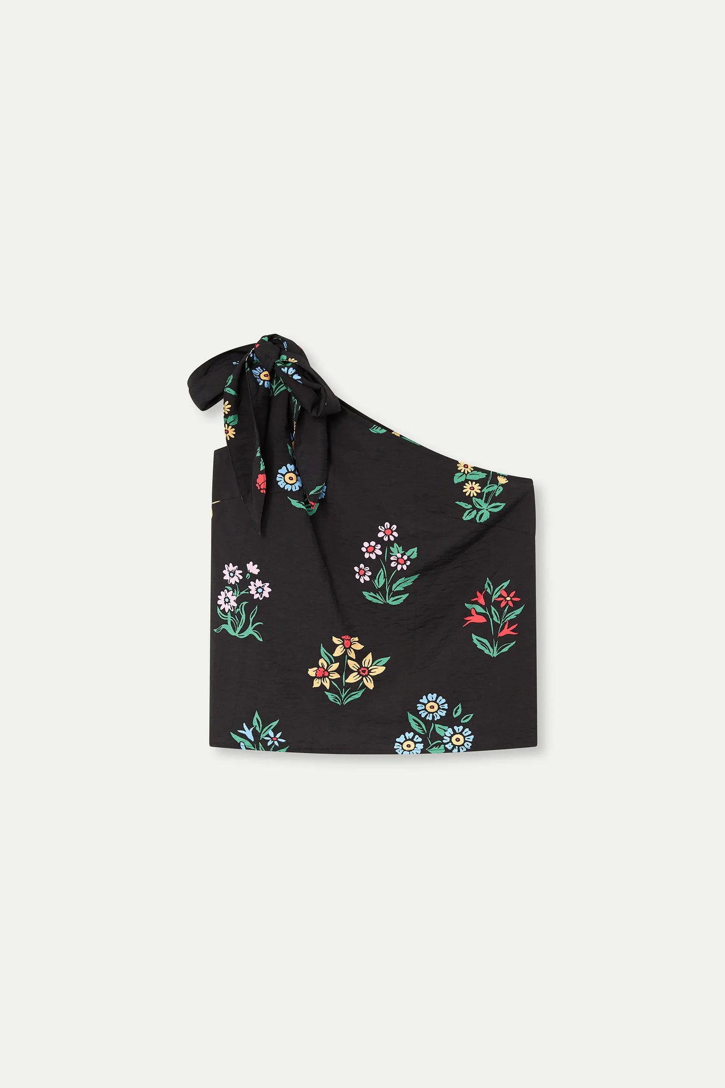 Top asimétrico con estampado Multicolor Gardener