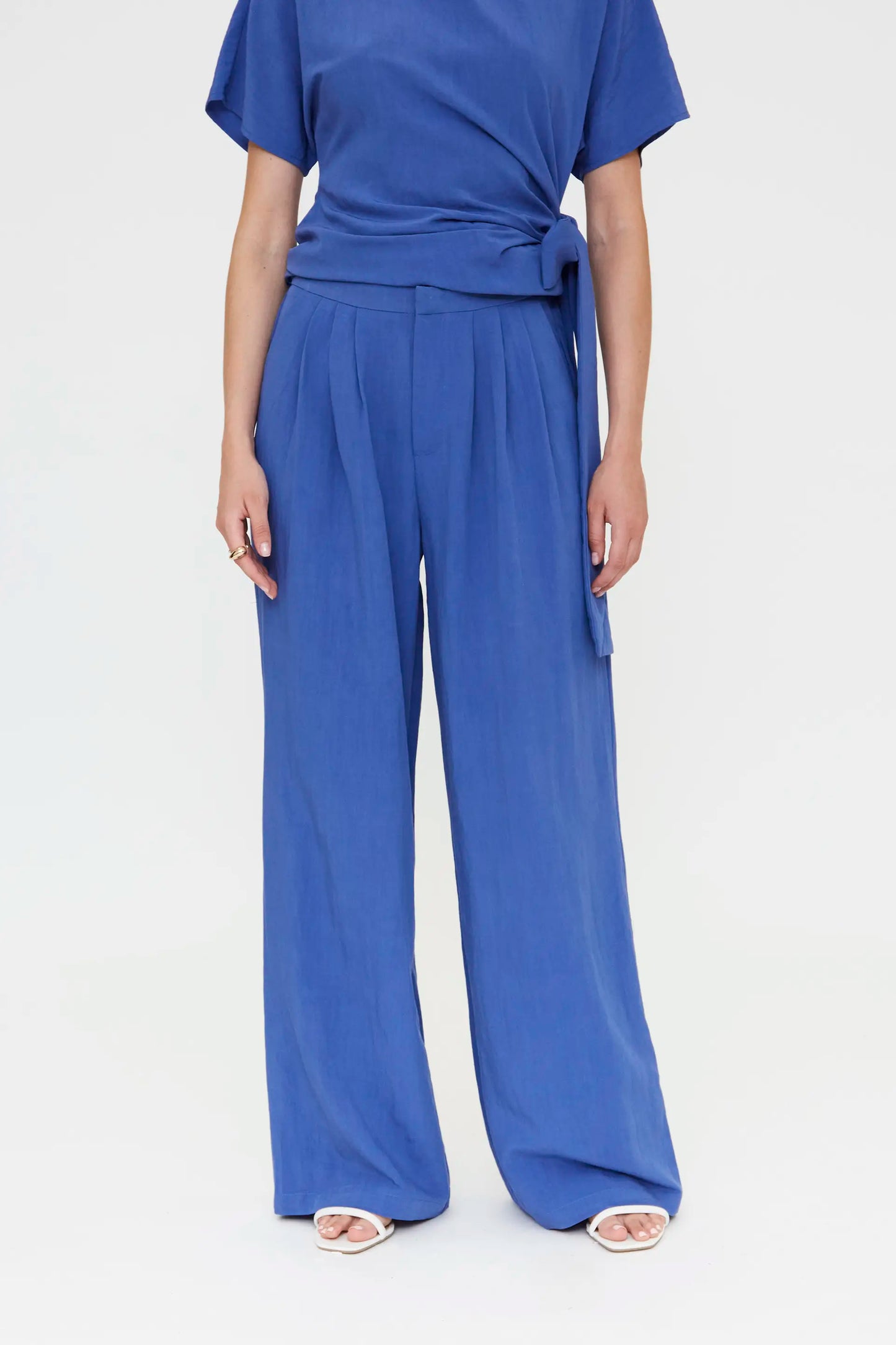 Flowy blue trousers