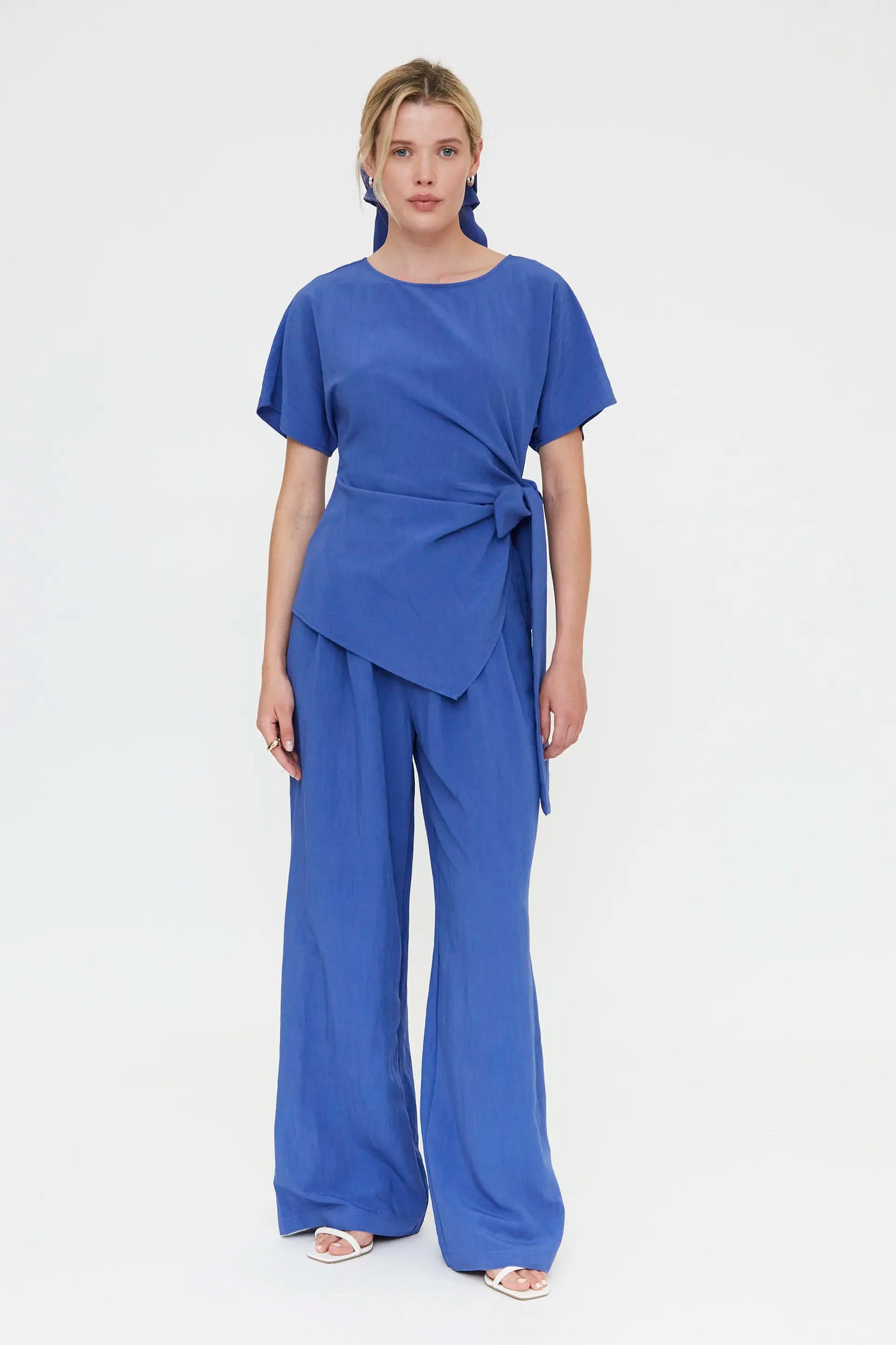 Flowy blue trousers