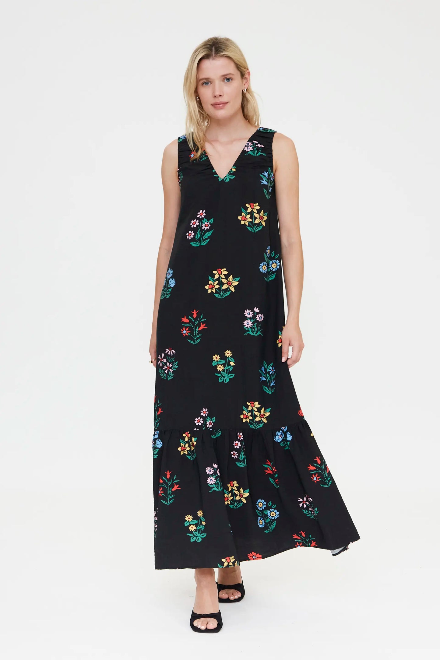 Abito lungo con stampa Multicolor Gardener