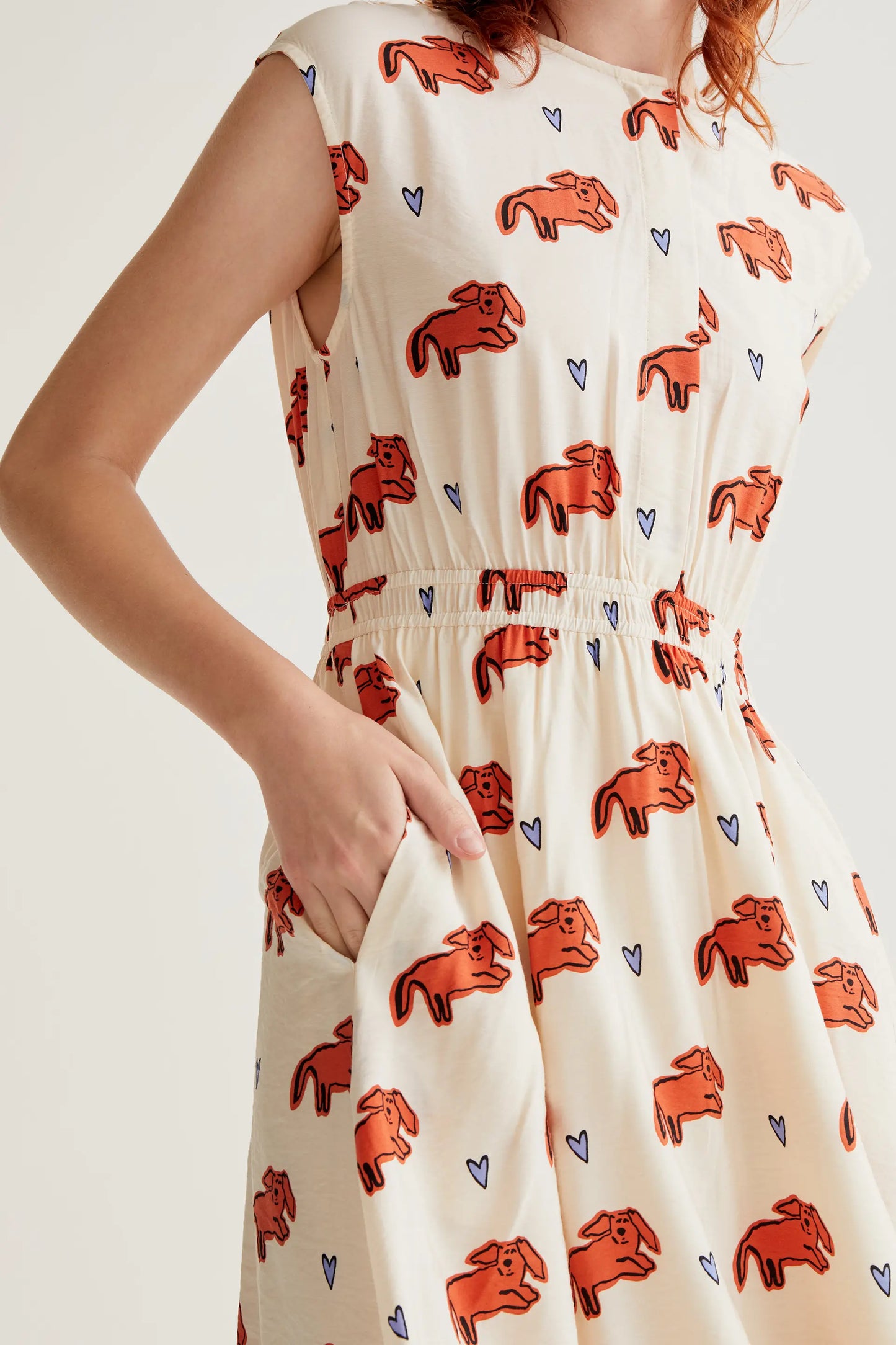 Vestido midi con estampado Tochi