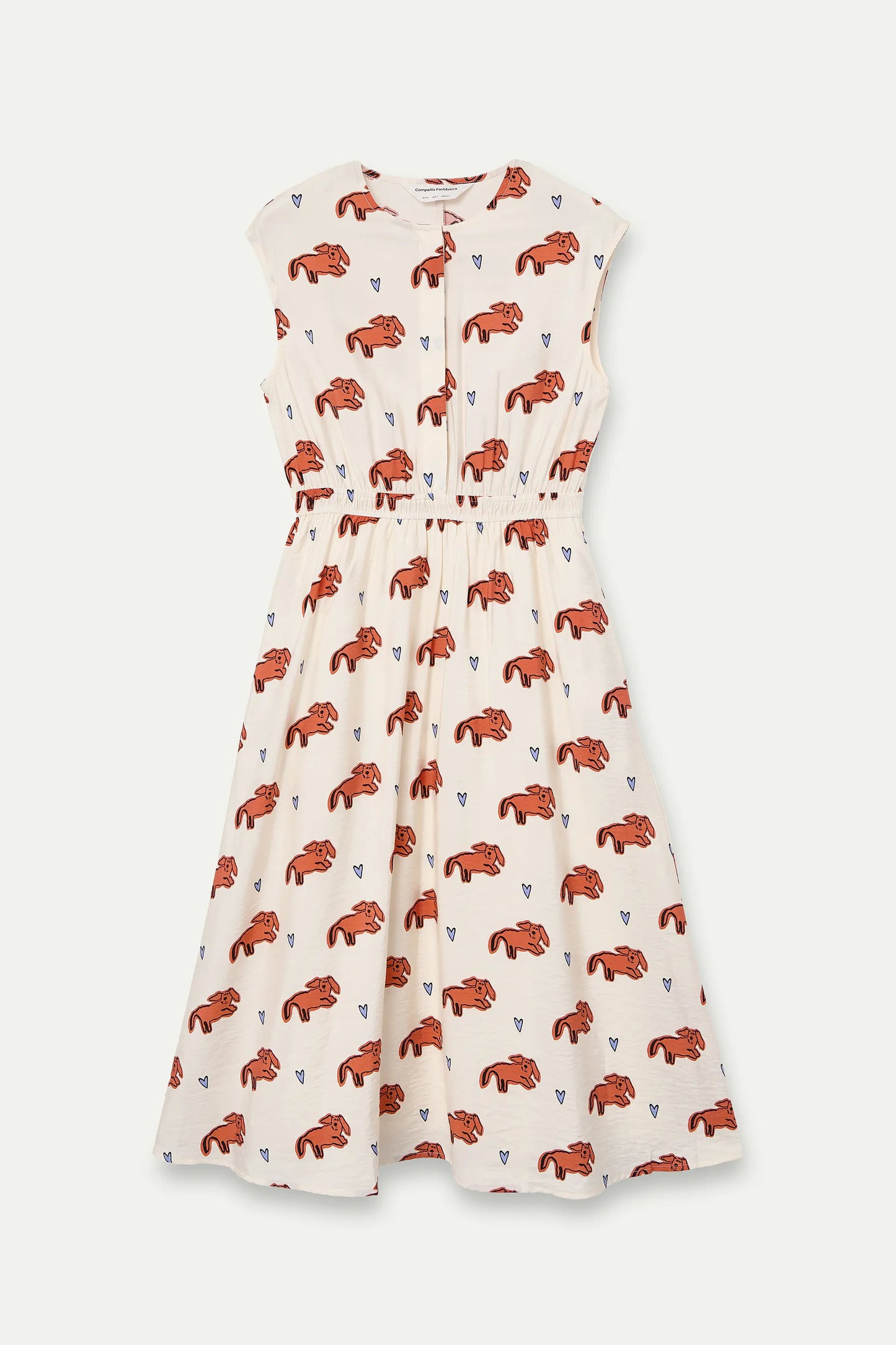 Vestido midi con estampado Tochi