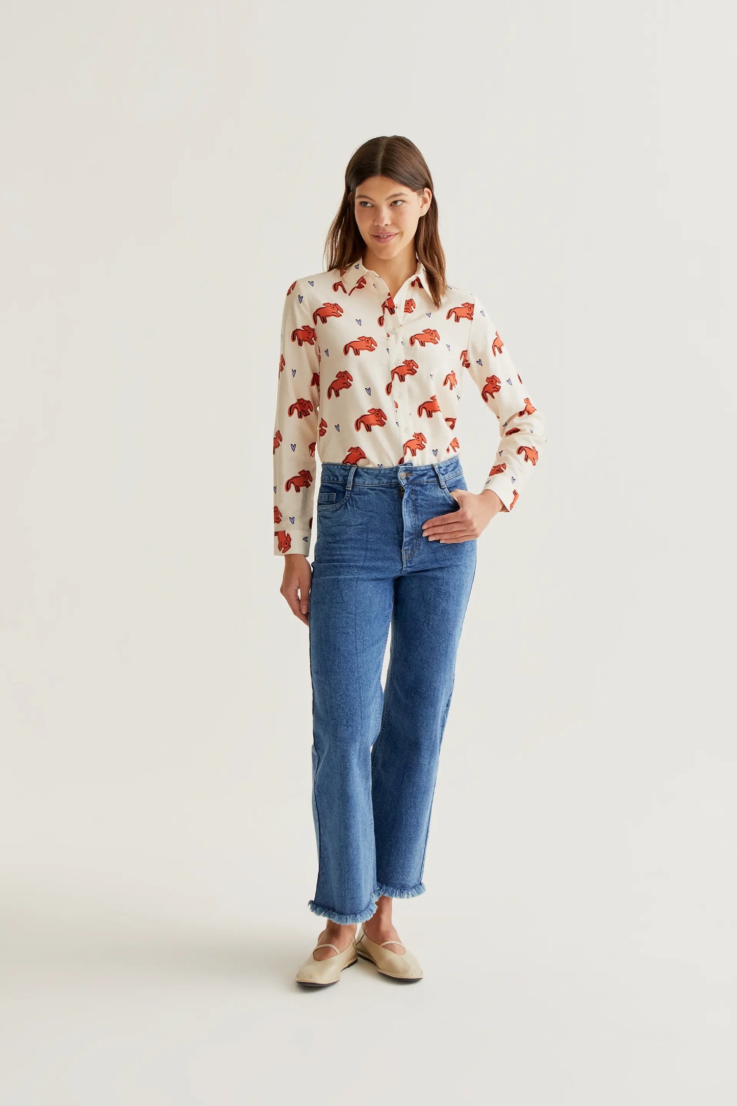 Camicia con stampa Tochi