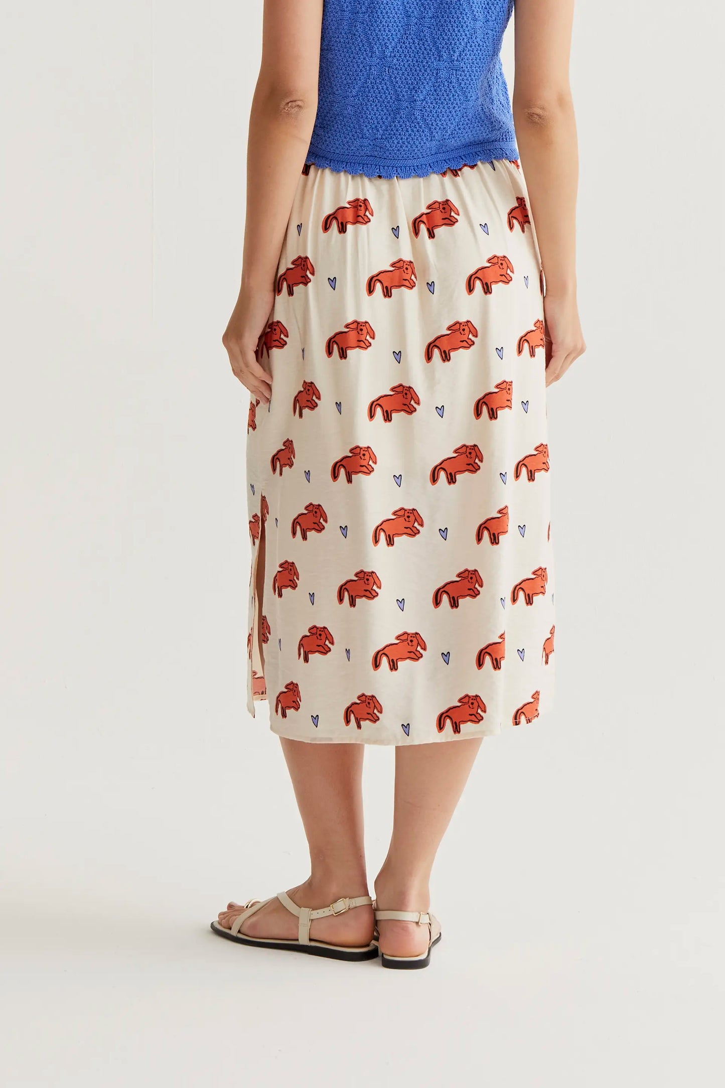 Tochi print midi skirt