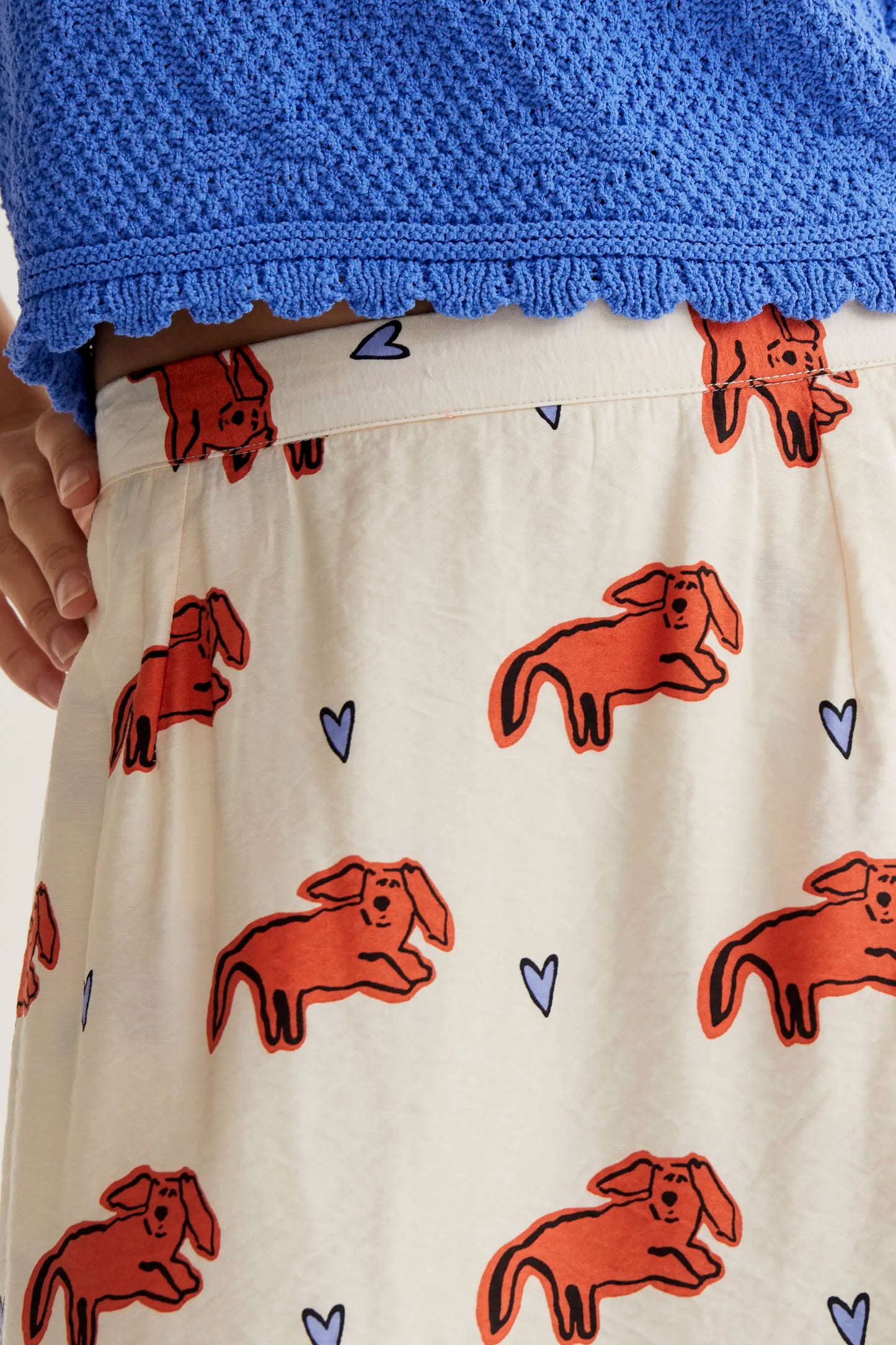 Tochi print midi skirt