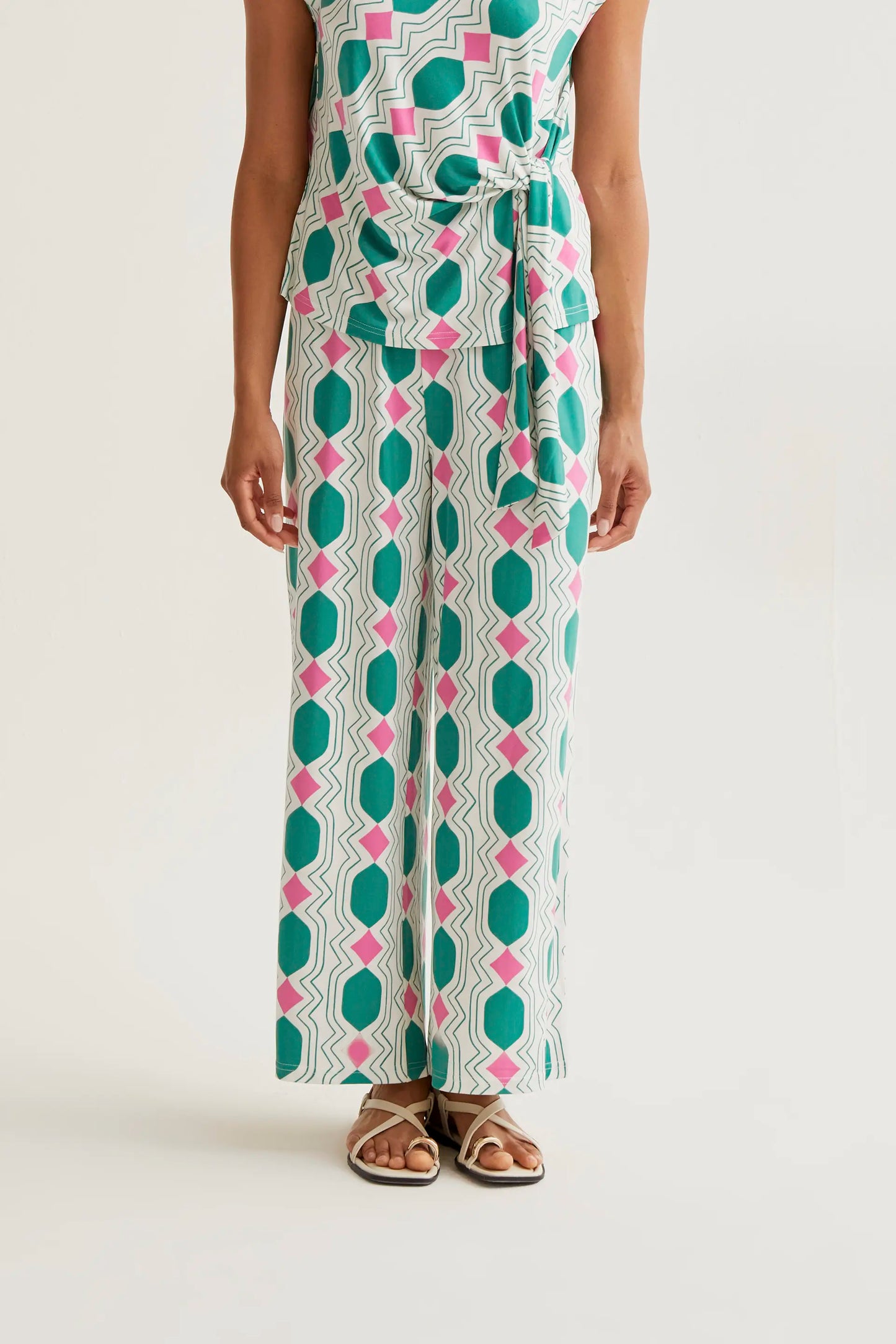 Pantaloni con stampa geometrica