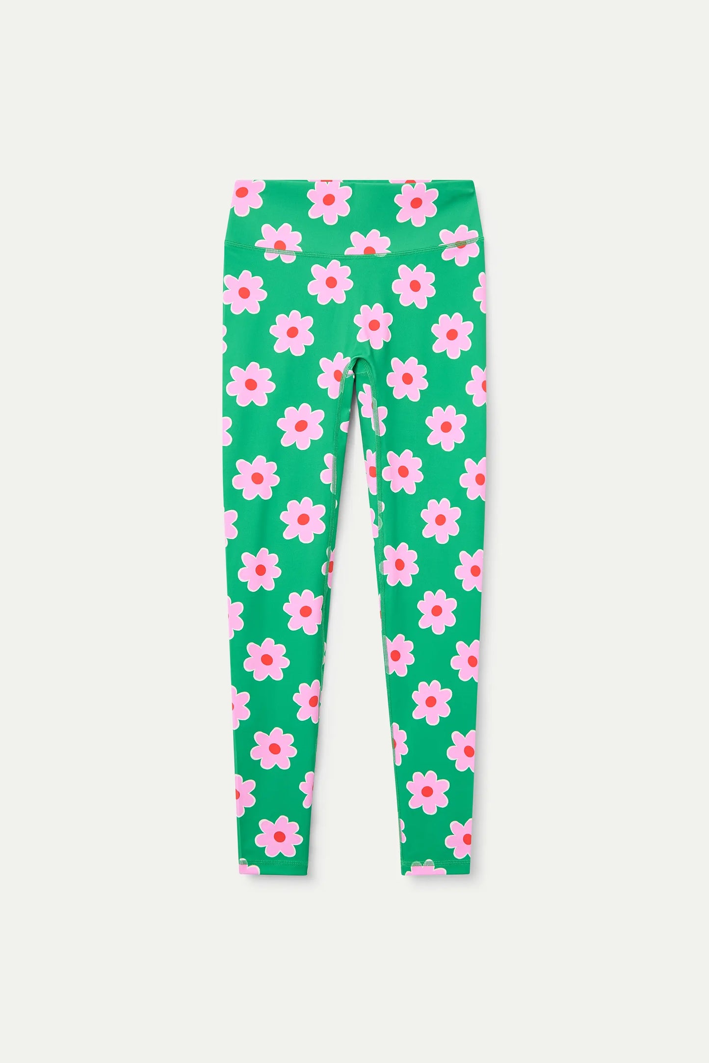 Leggings sportivi con stampa di fiori rosa