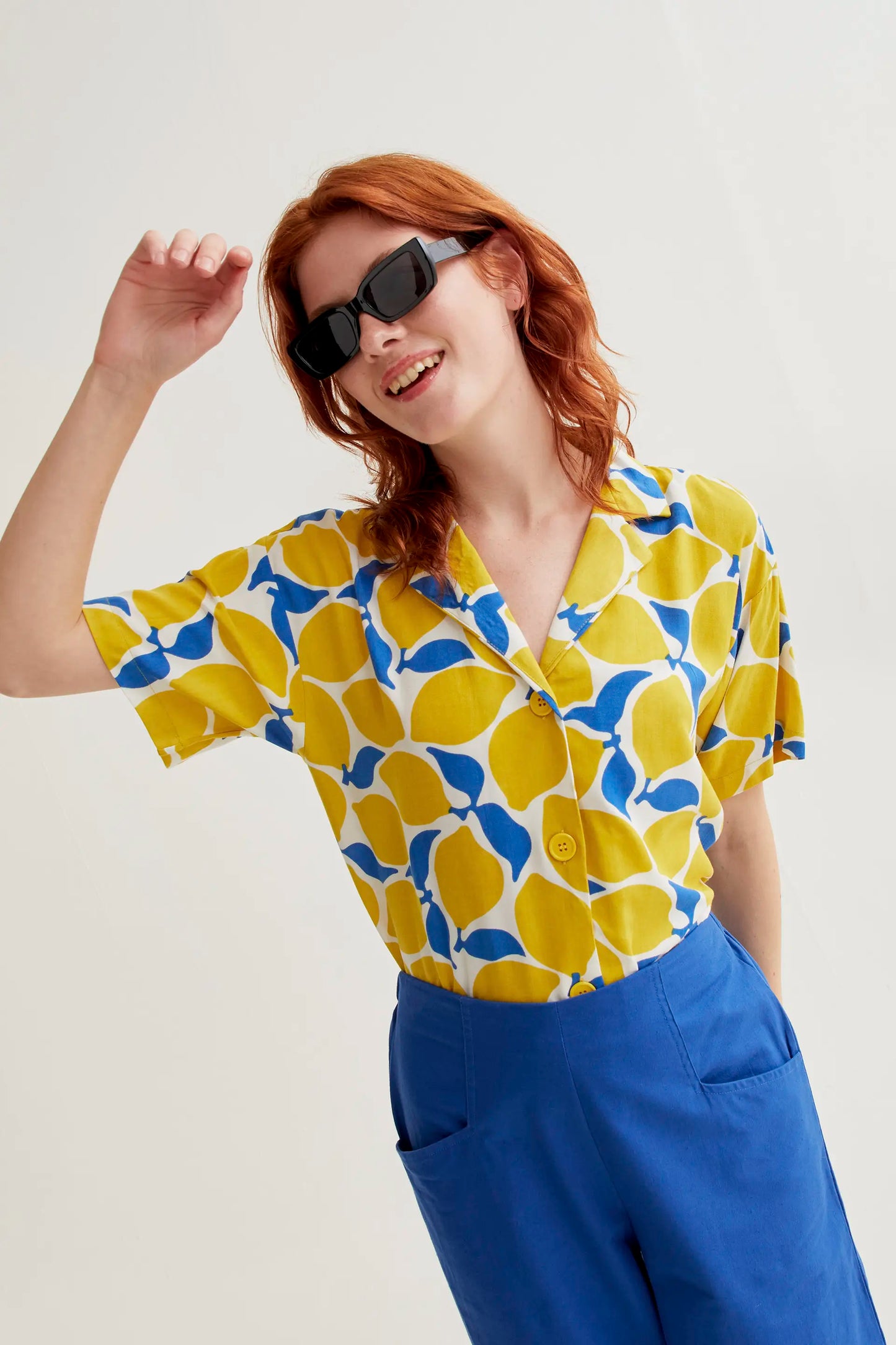 Camicia con stampa limoncello