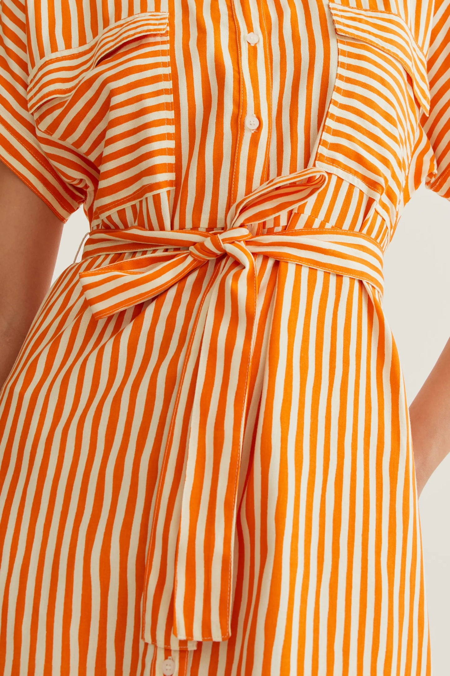 Abito midi con stampa arancione Lavagna
