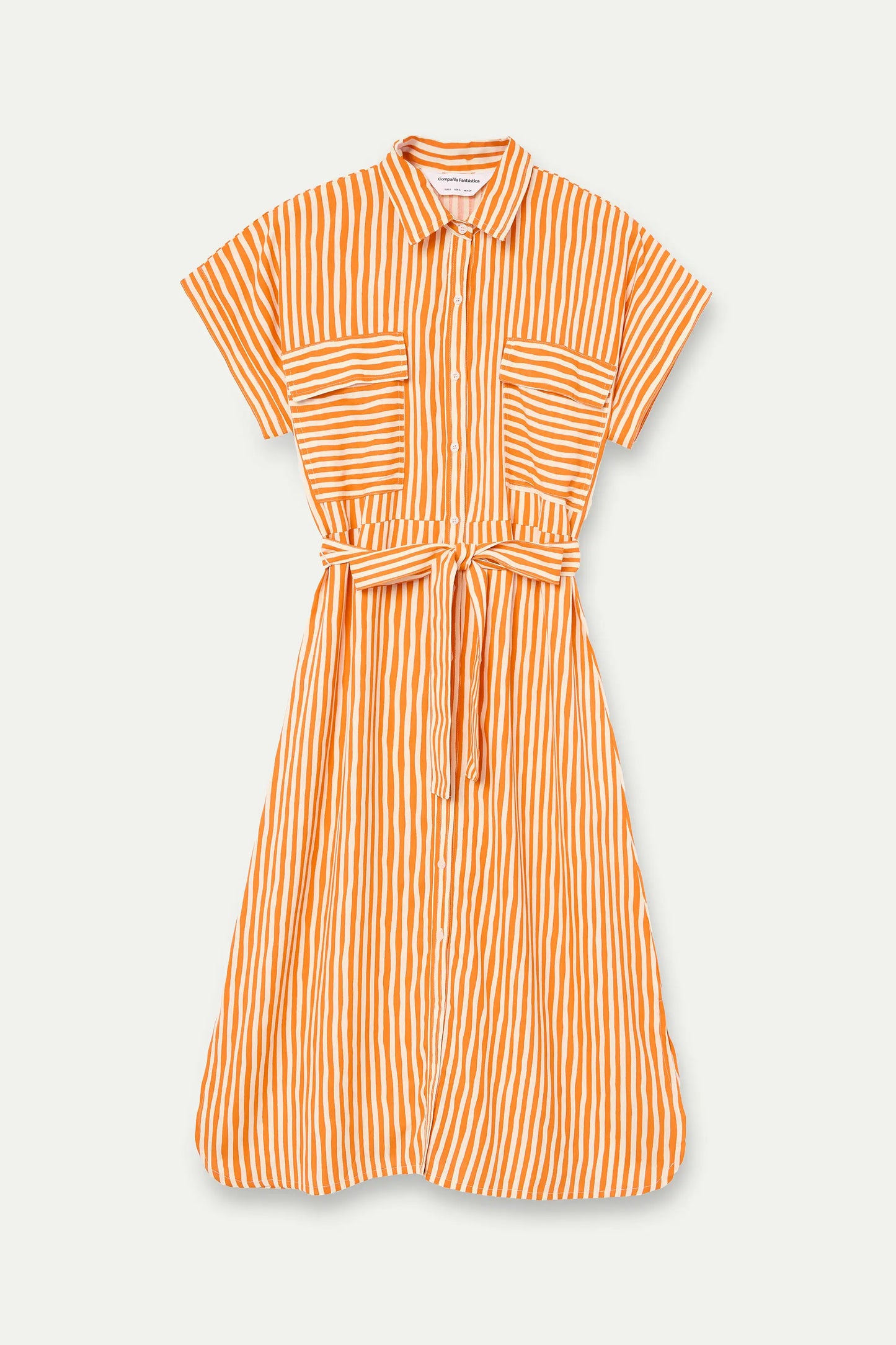 Abito midi con stampa arancione Lavagna