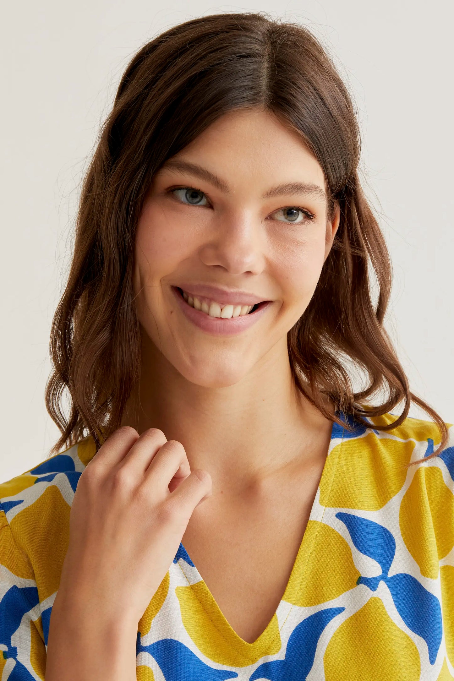 Vestido corto con estampado Limoncello
