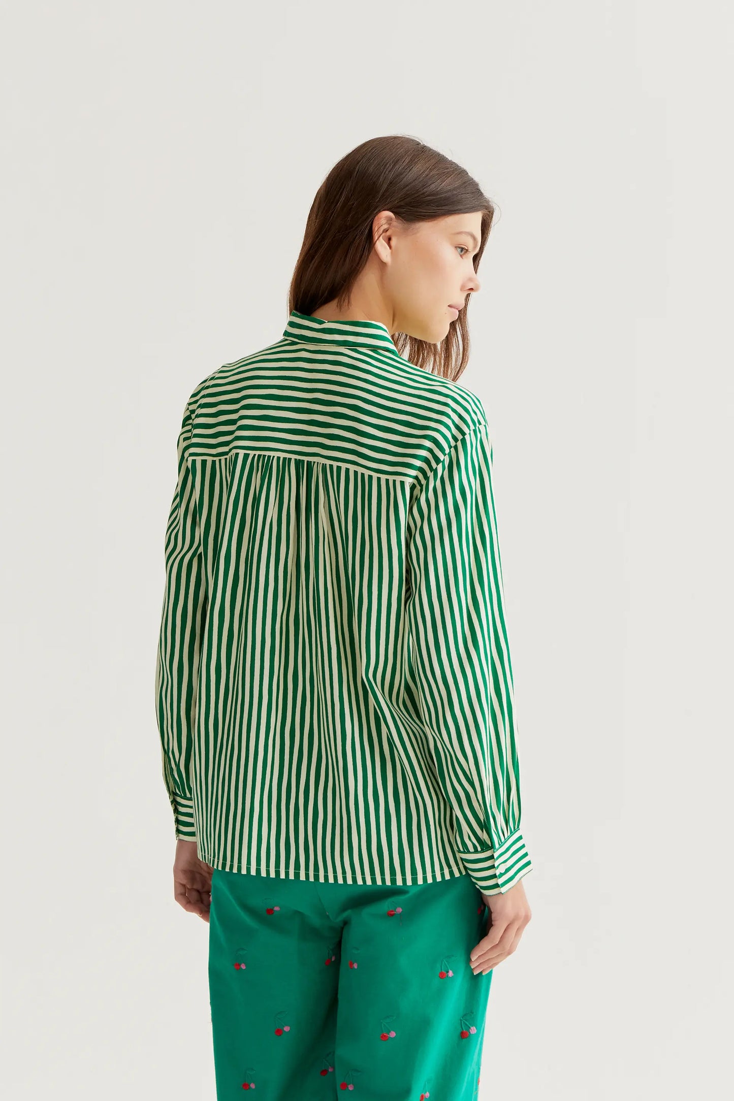 Camicia stampata verde Lavagna
