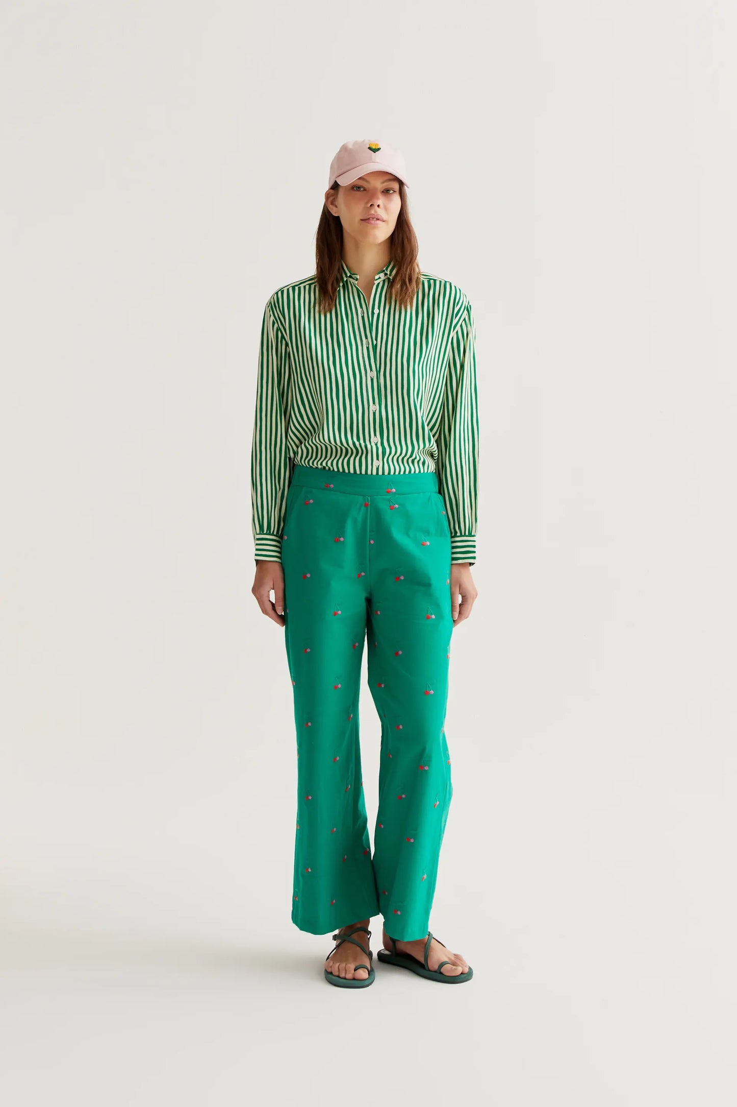 Camicia stampata verde Lavagna