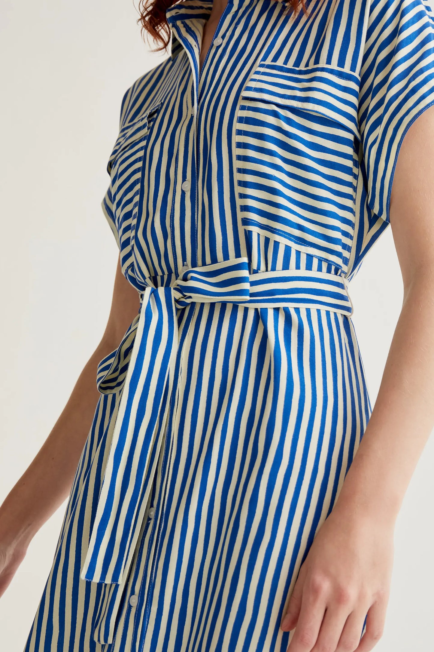 Vestido midi con estampado Lavagna Blue