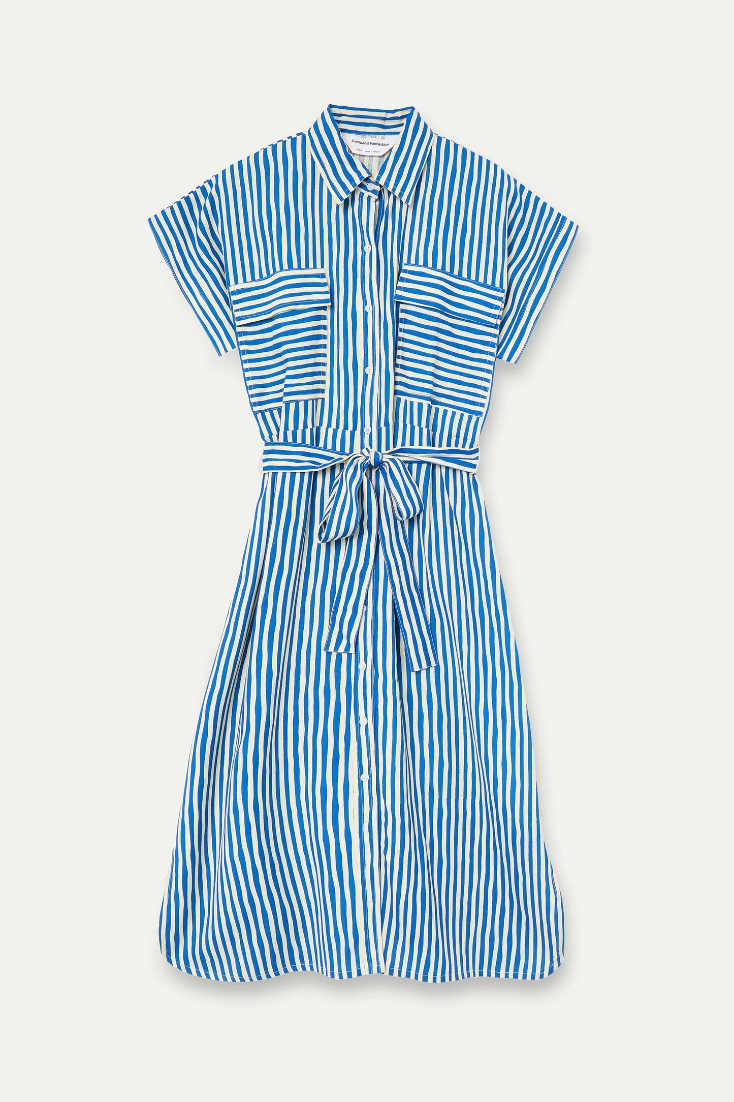 Vestido midi con estampado Lavagna Blue
