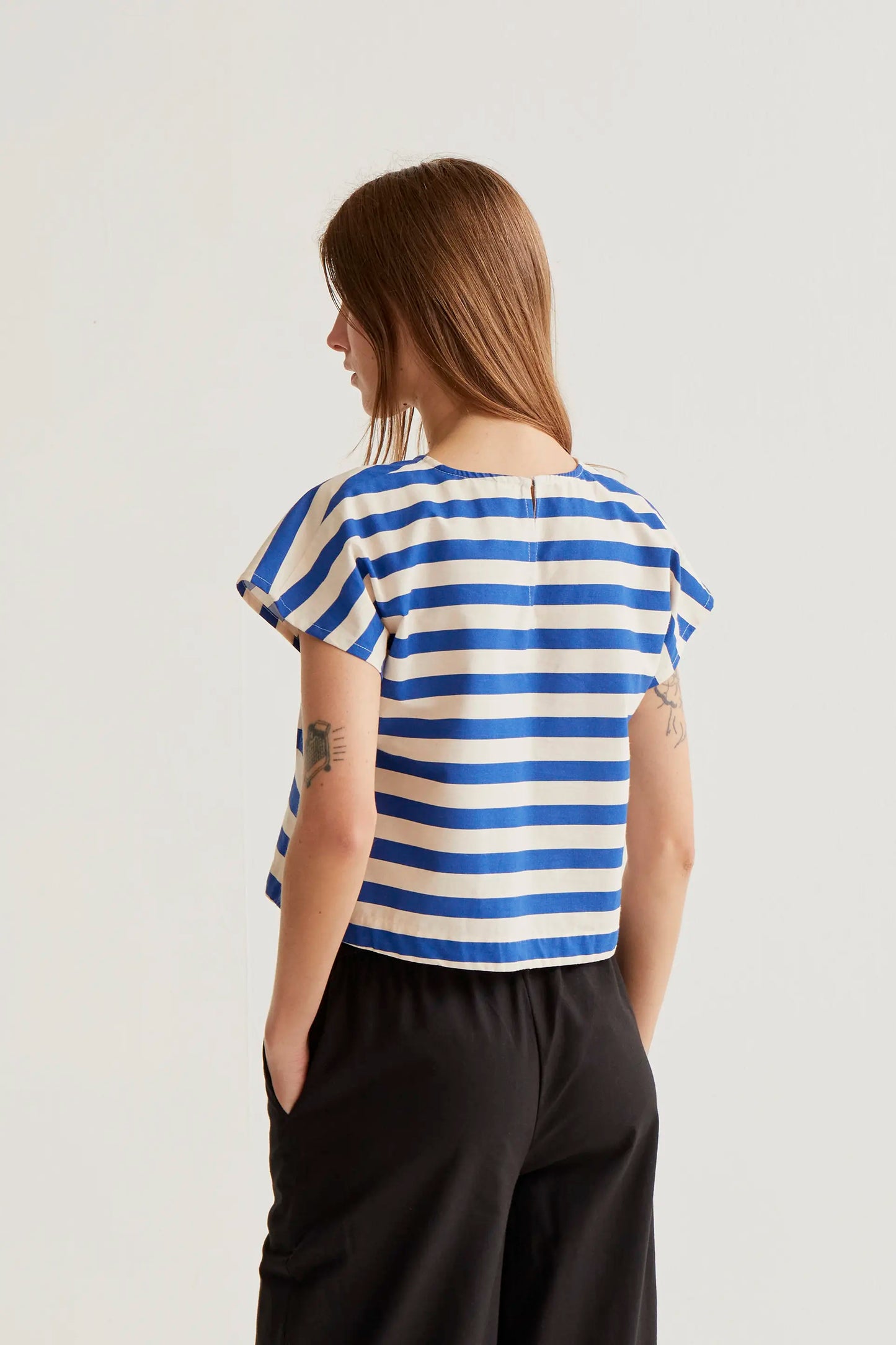 Bamboo Blue Print Top