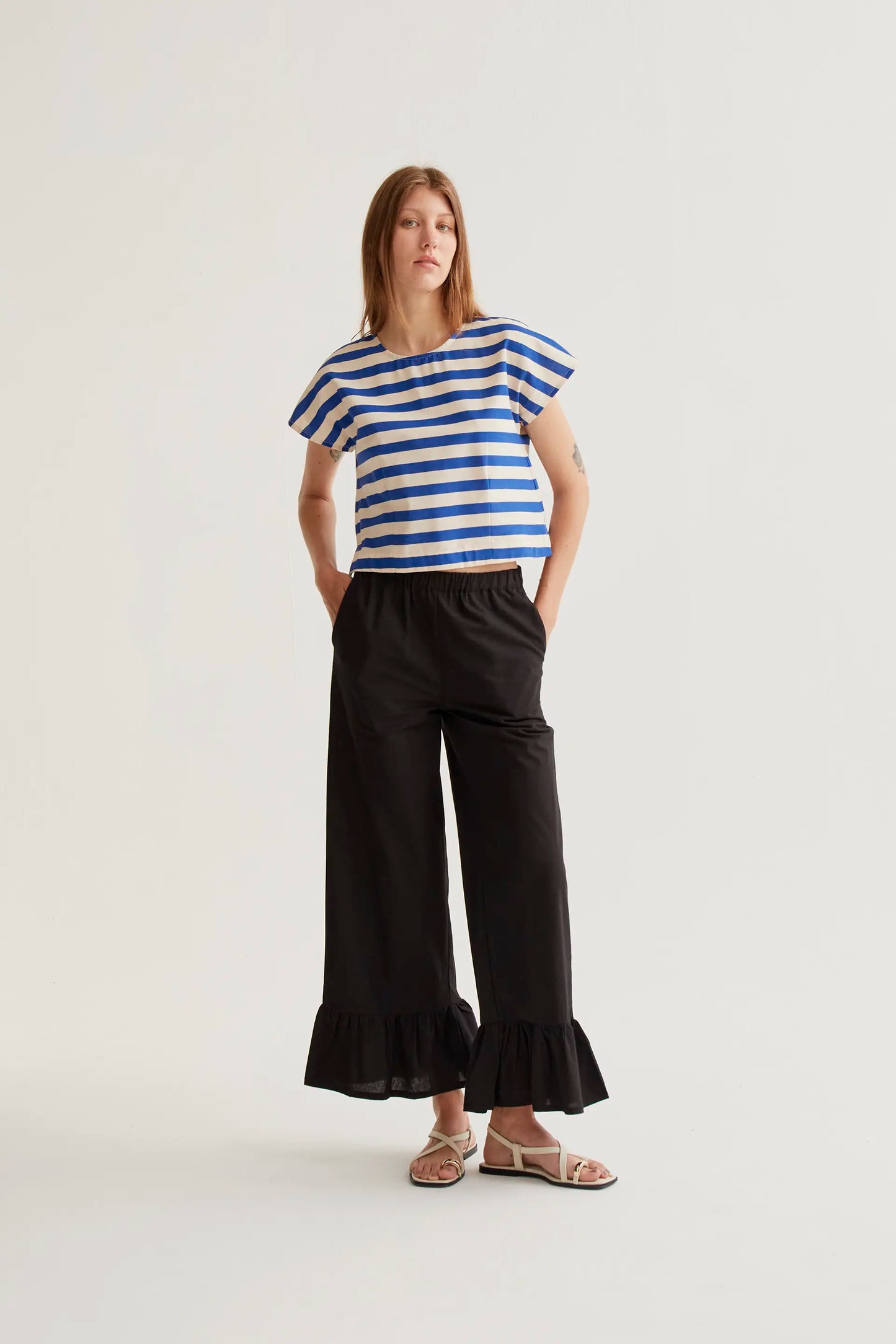 Bamboo Blue Print Top