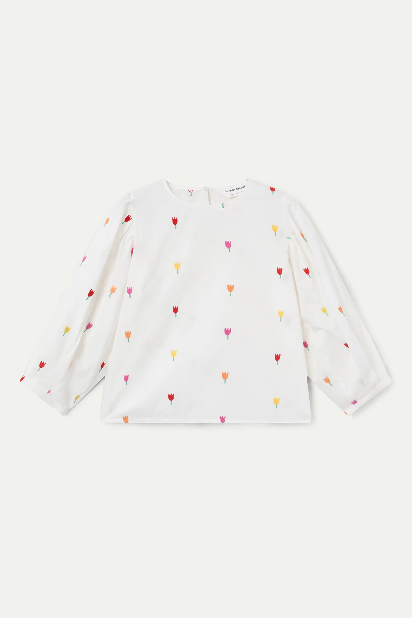 Top 100% cotone con stampa Multi Tulip