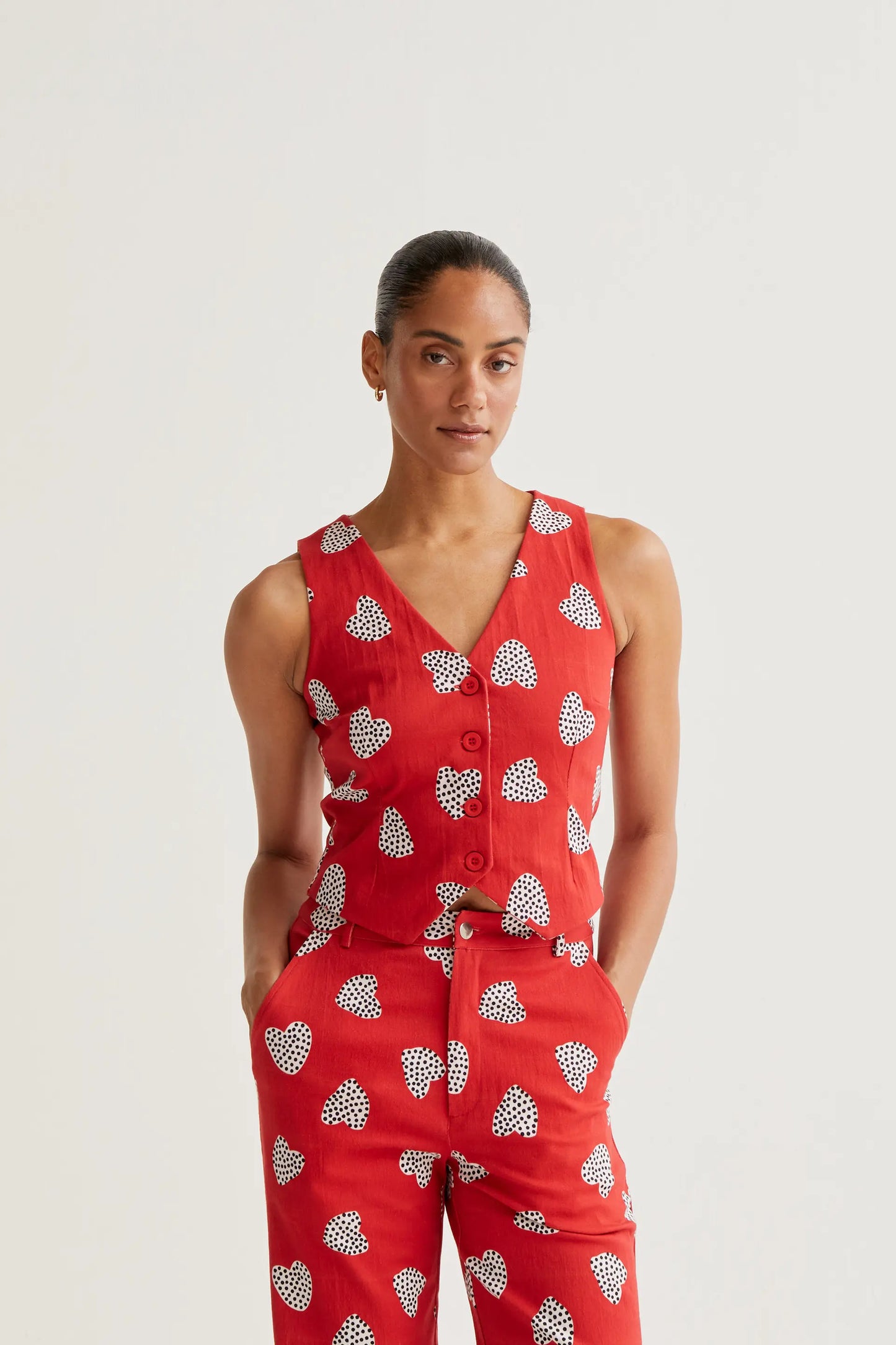 Gilet con stampa Harmony Red