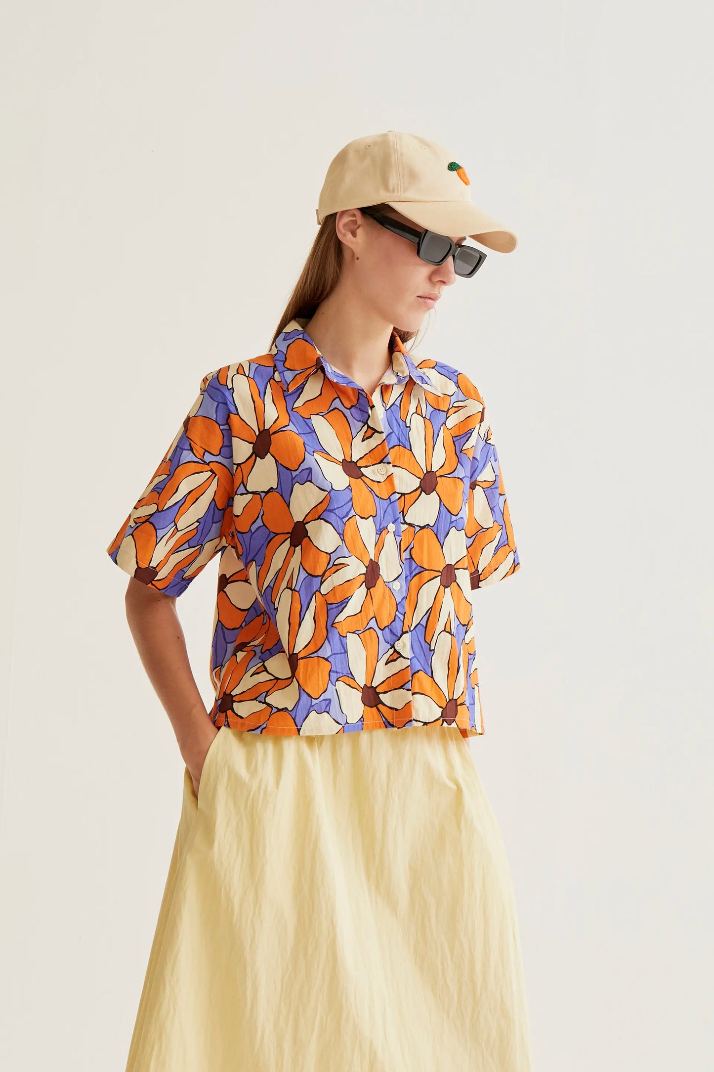 Camicia con stampa calendula