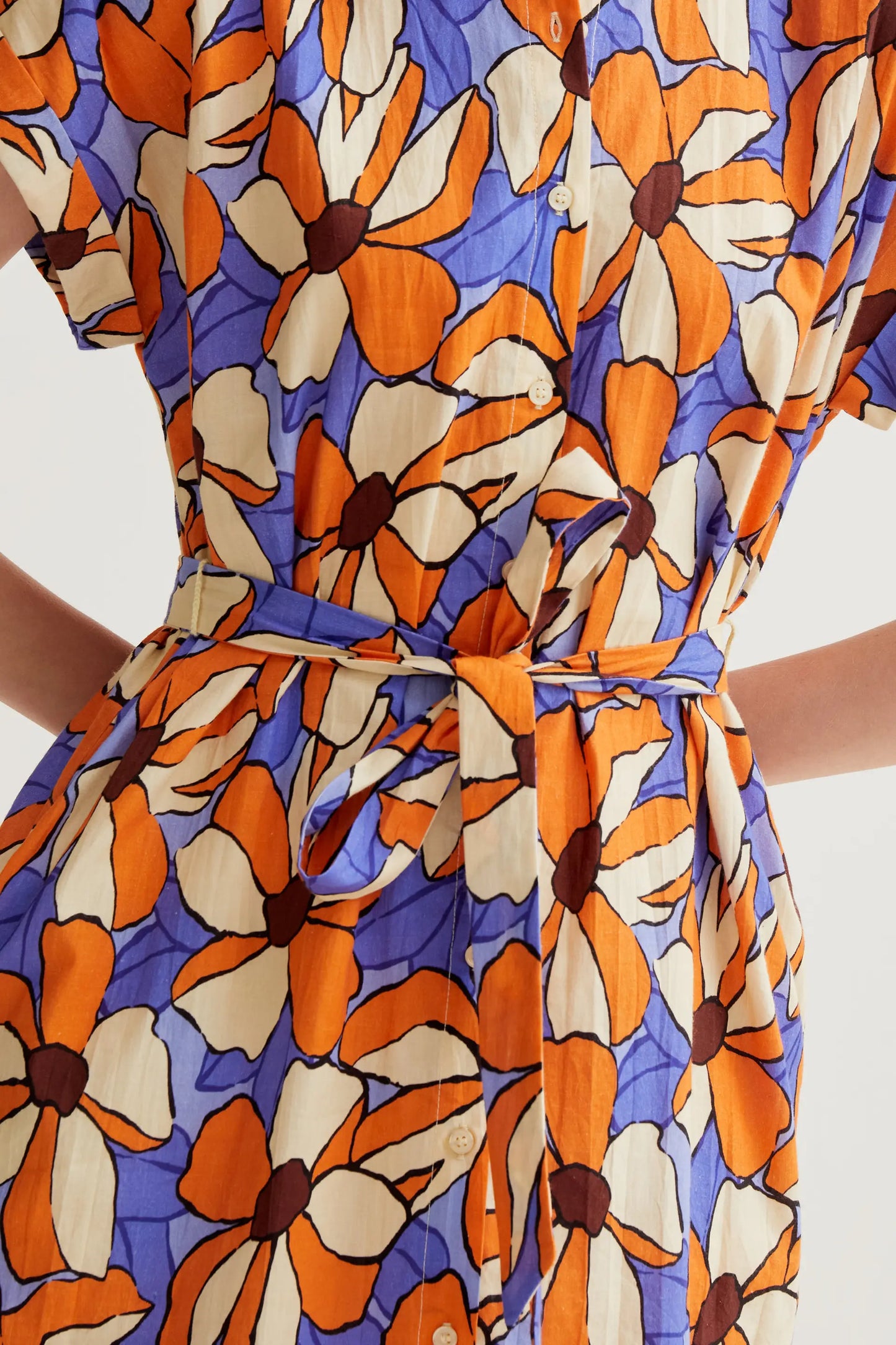 Abito midi con stampa calendula